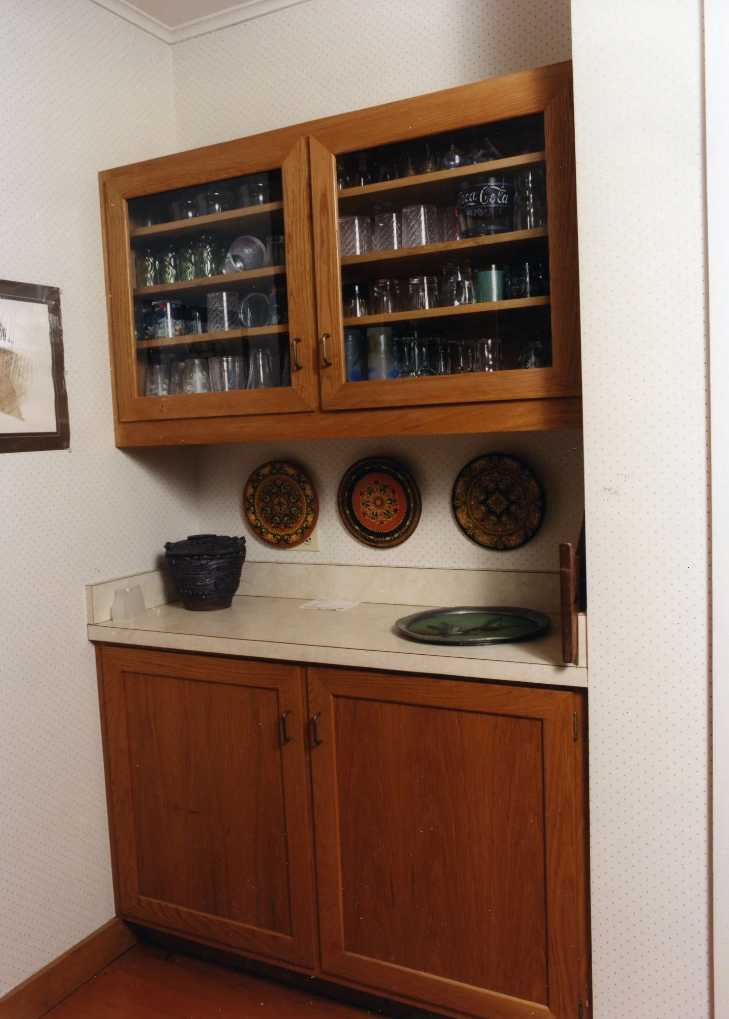 Oak wet bar