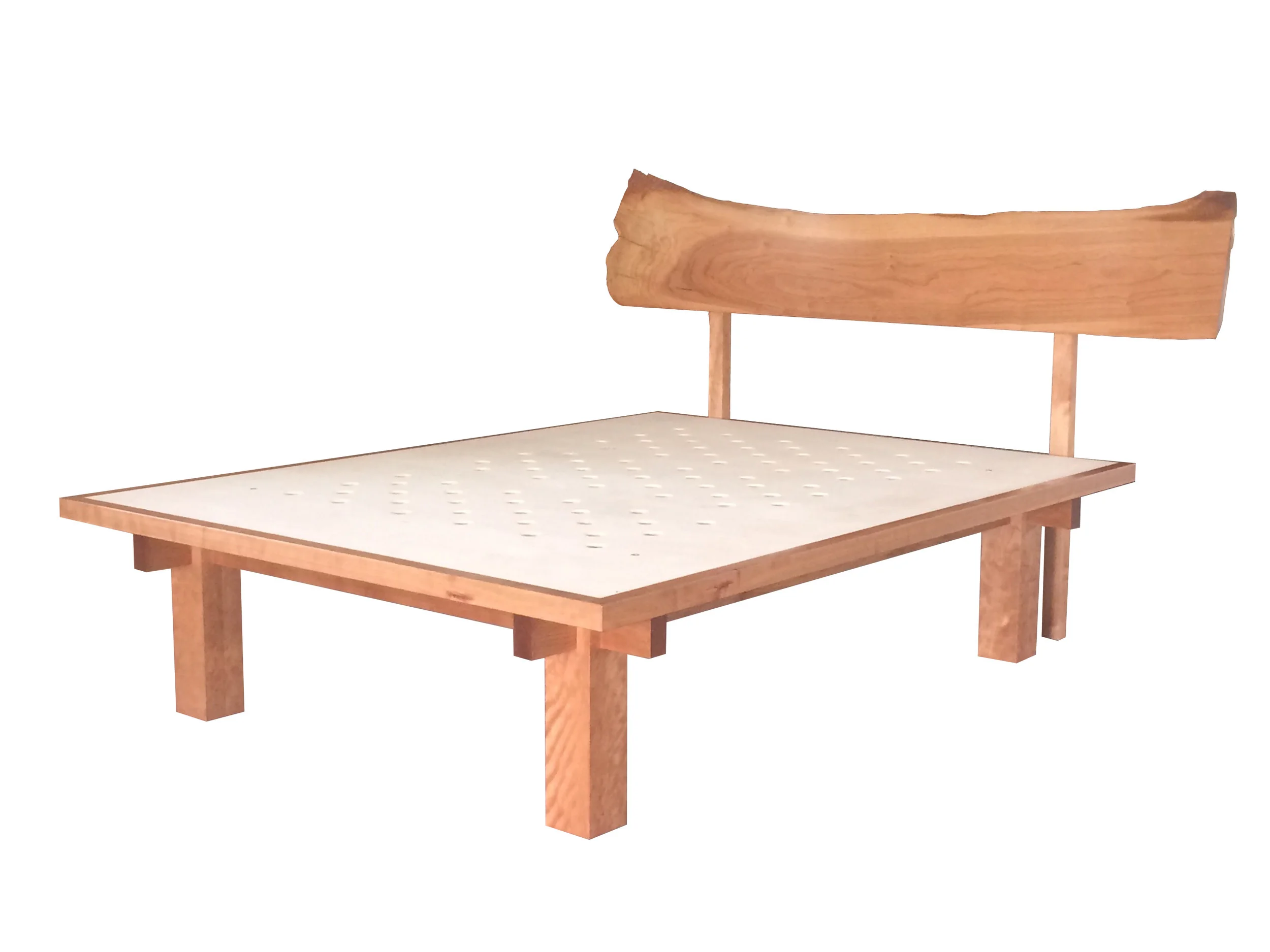 Live-edge cherry bed