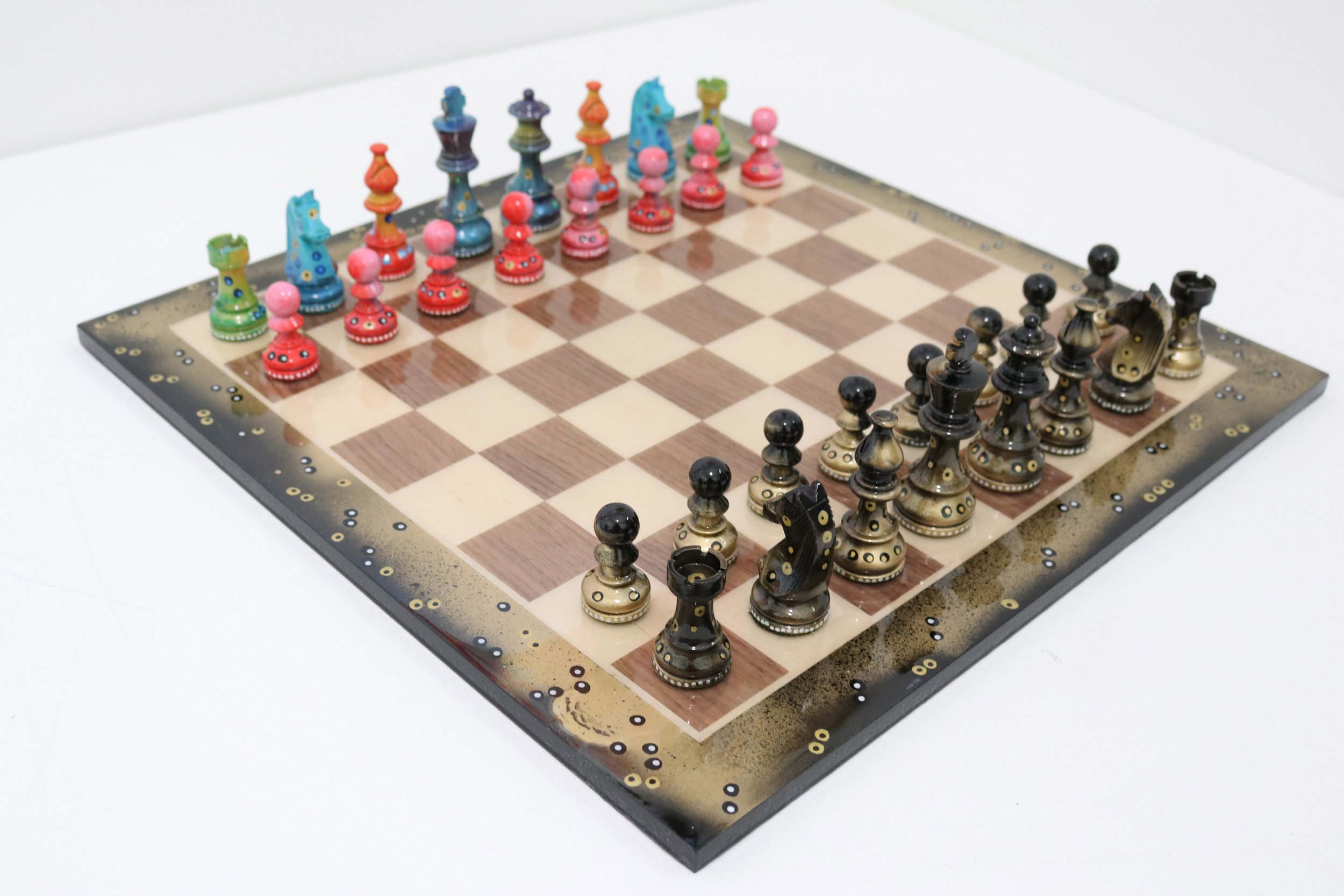 Called Into Being - Sydney Gruber Painted 21 Ambassador Chess Set #12 –  Chess House