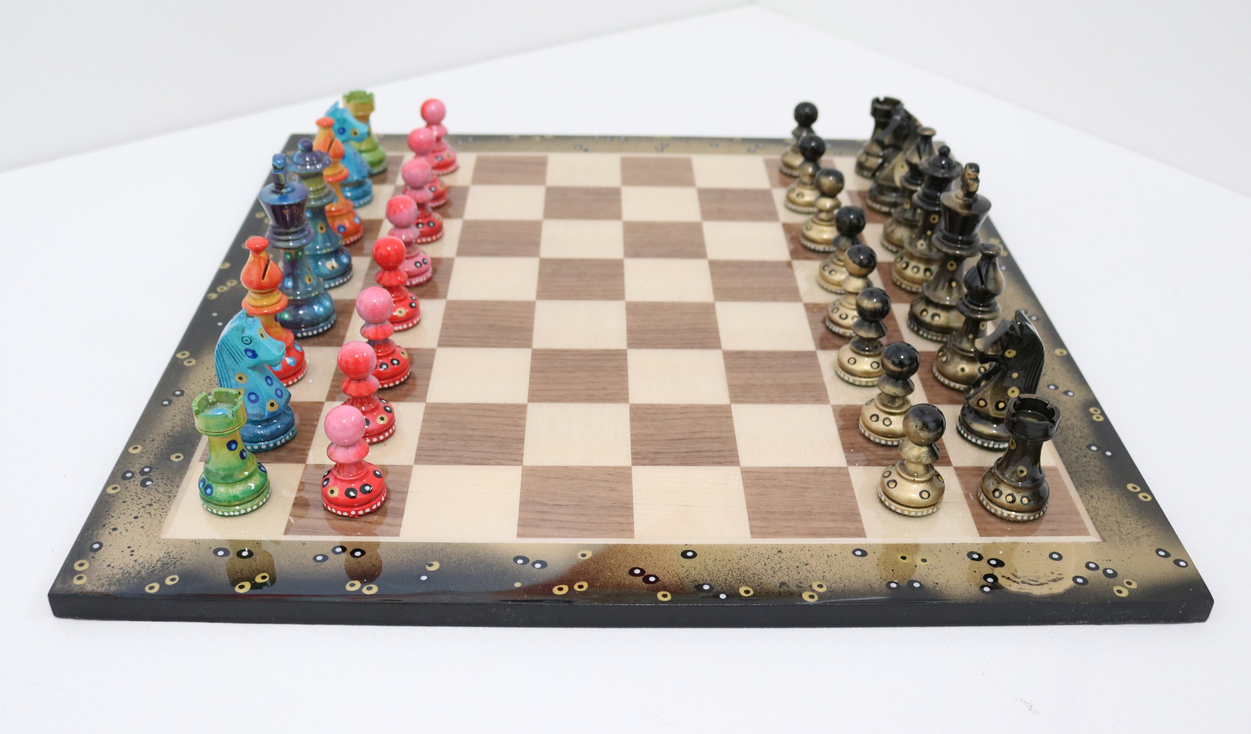 3 3/4 Colored Chess Pieces - Set of 17 Pieces – Chess House