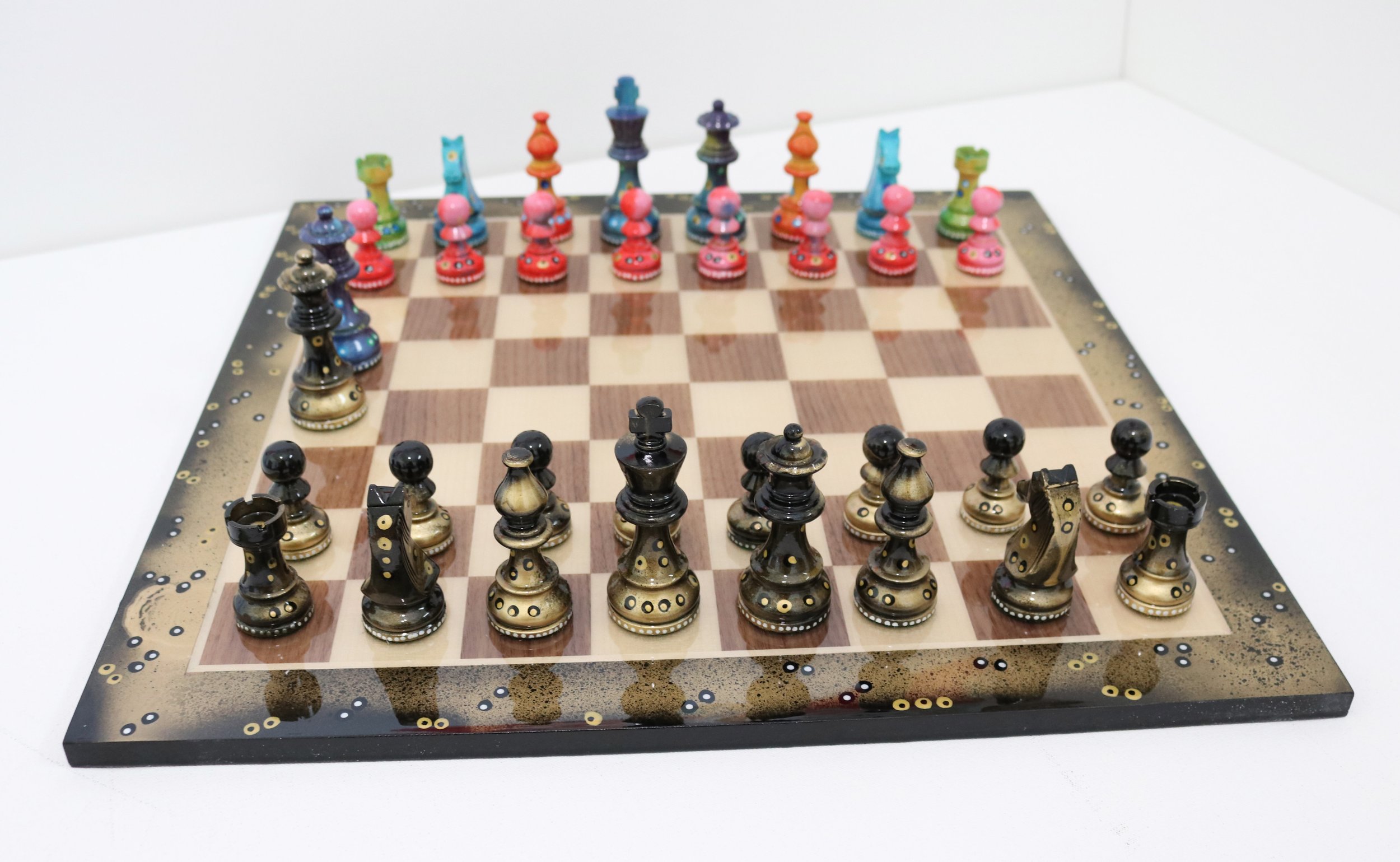 3 3/4 Colored Chess Pieces - Set of 17 Pieces – Chess House