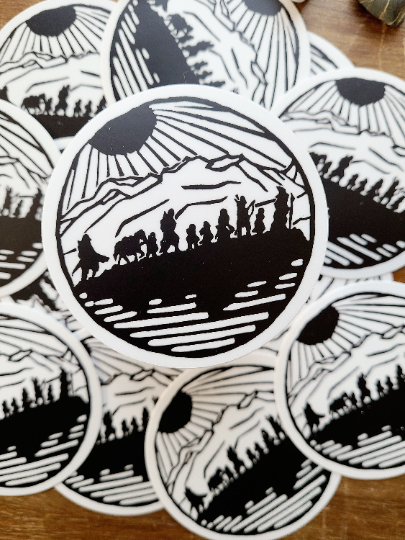 Fellowship Sticker - Lotr fanart design- Waterproof Art Sticker ...