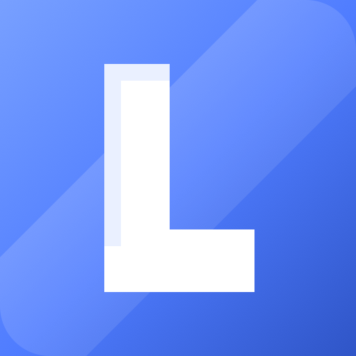 Lesson Maker: “Blue-to-purple gradient app icon with a white letter L.”