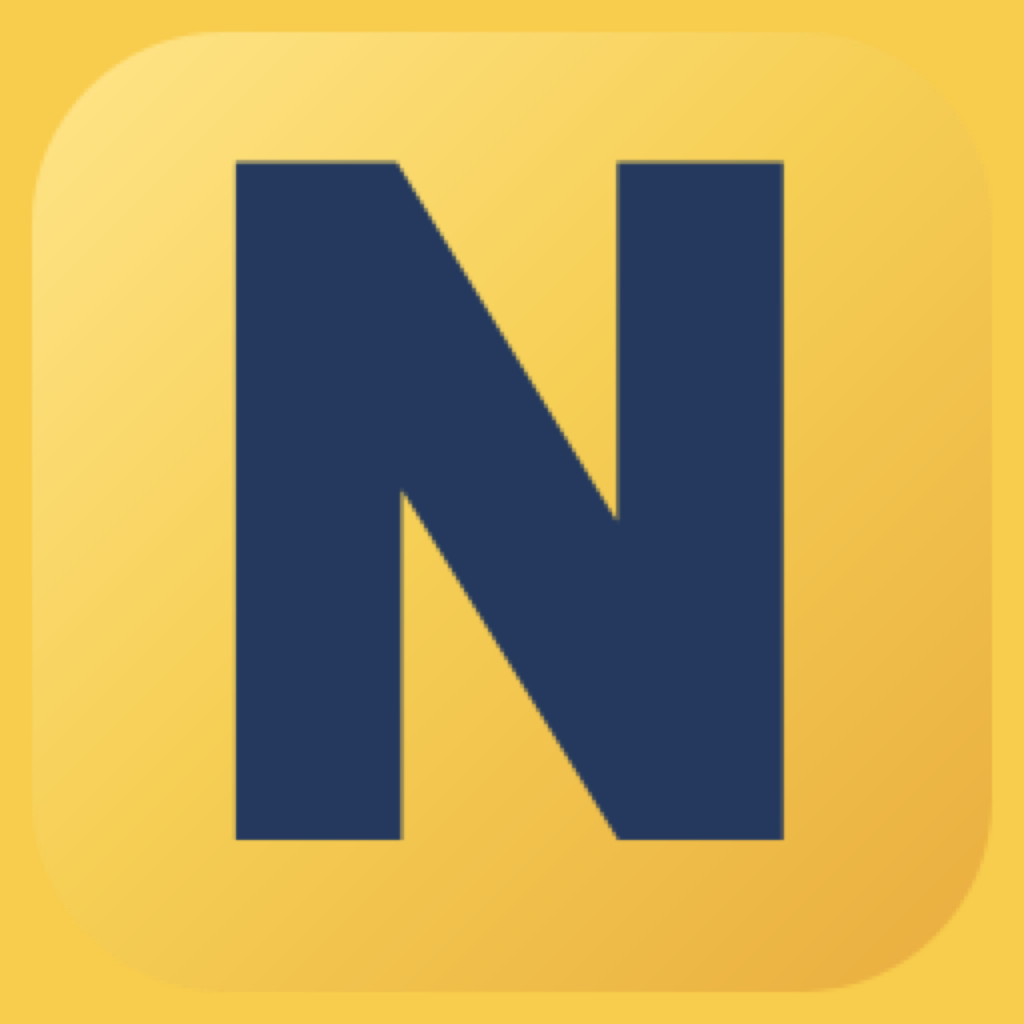 Next Time: “App icon with a bold letter N representing Next Time.”