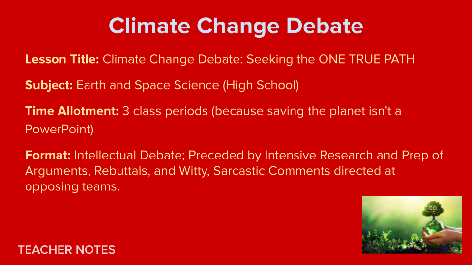 CRUSH SCHOOL - Earth Science Classroom Debate: Arguments for and ...