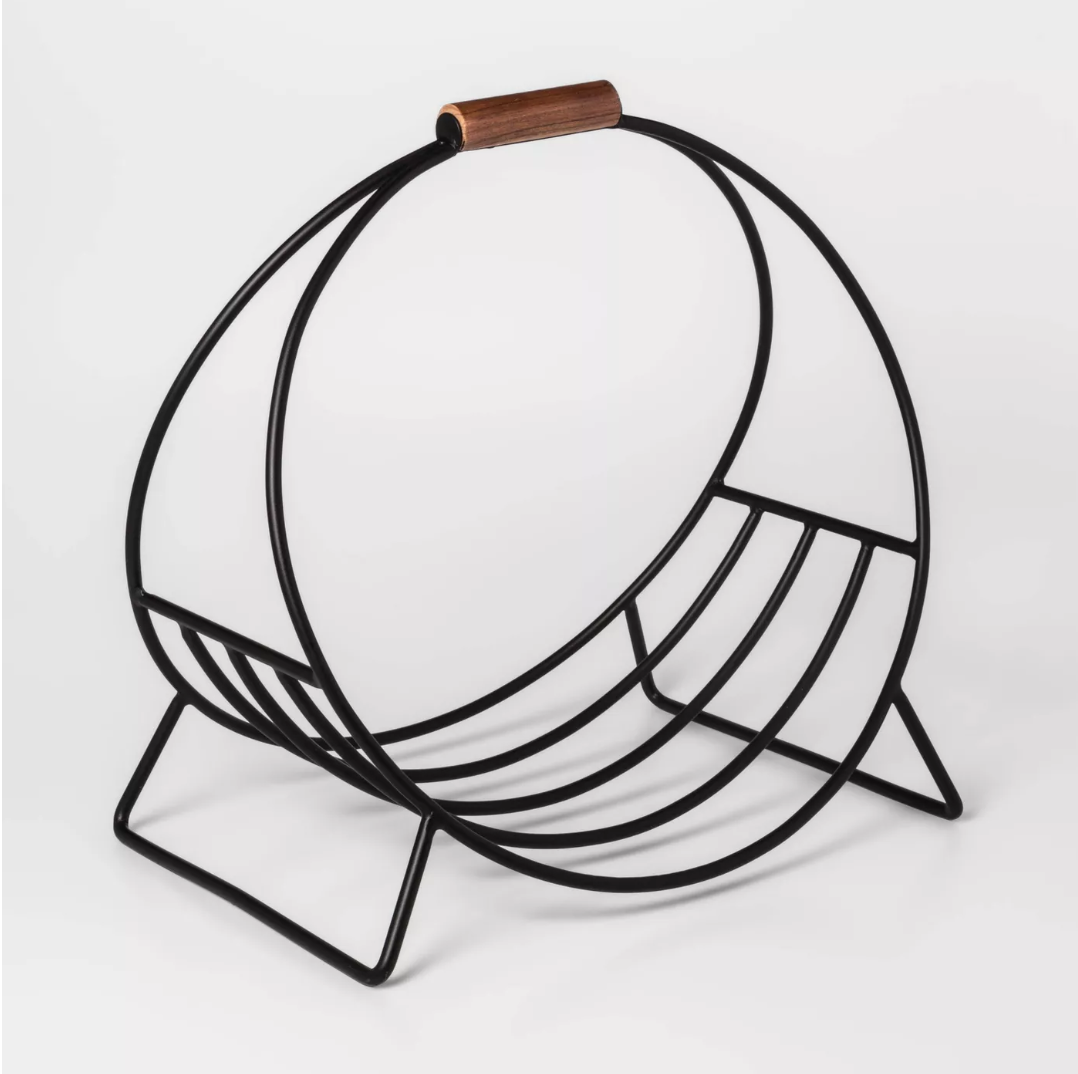 Target Metal Log Holder Black