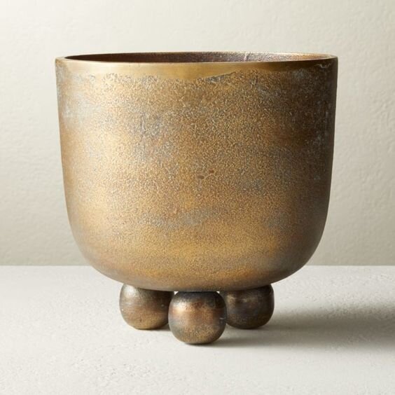 CAPO BRASS FOOTED PLANTER