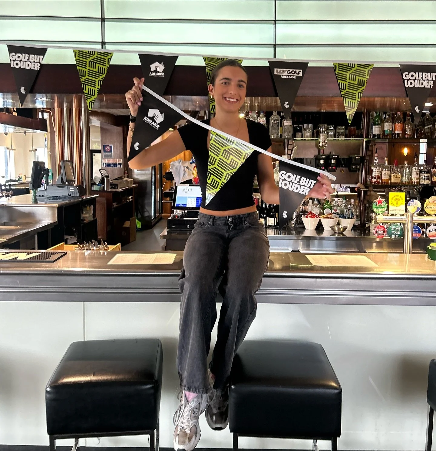 Best place to watch @livgolf_league right here at The Hyde.
#livgolfpartner #livgolfadelaide