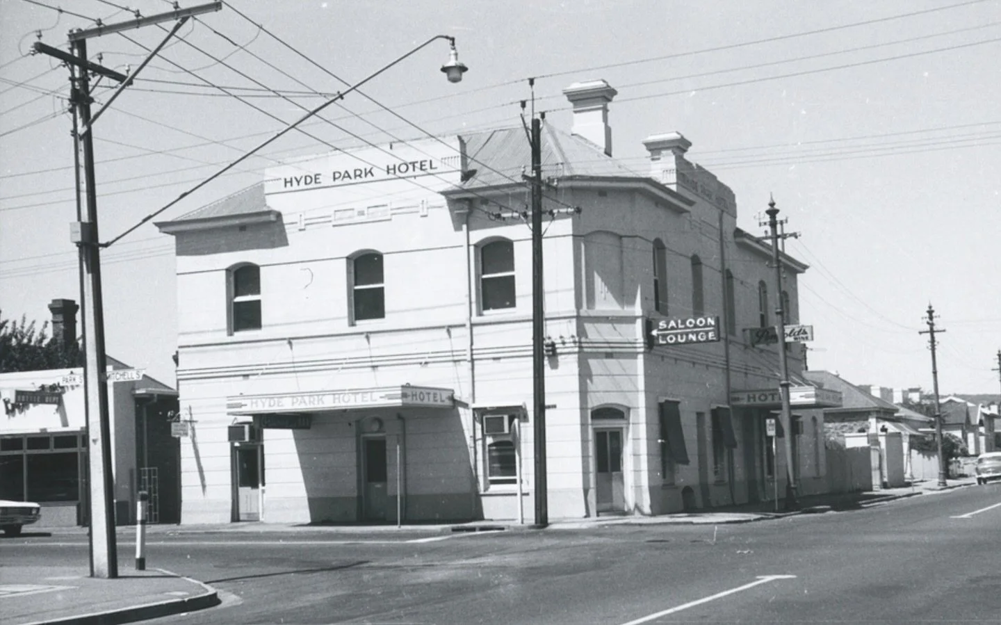 &ldquo;Hyde Park Hotel&rdquo;
A lot has changed, but the pub will always be here,
Whether it&rsquo;s Hyde Park Hotel or Tavern.
Found this cool photo of The Hyde taken in 1970, thank you @statelibrarysa
