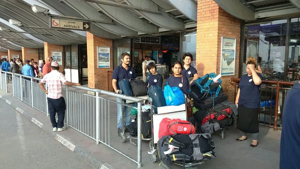 Arriving at Kathmandu after a hectic travel Arriving at Kathmandu after a hectic travel