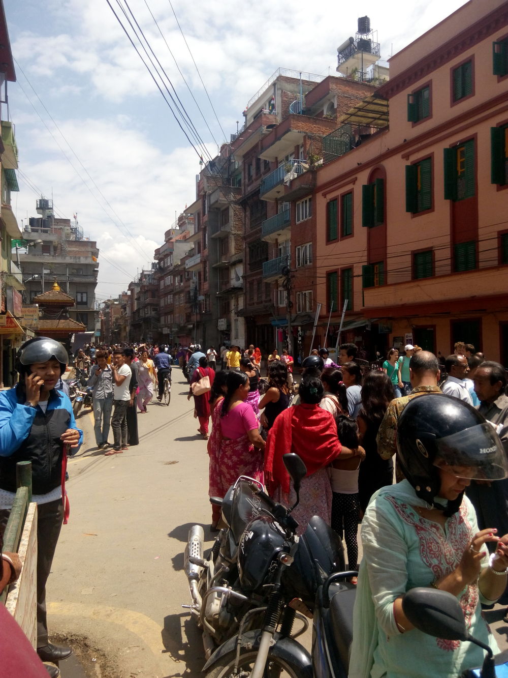 People rush out as the Ground shook
