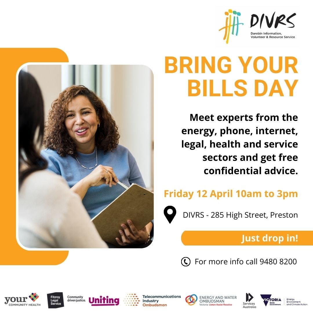 Bring Your Bills Day is this Friday - 12 April. A great way to get free confidential advice and help to reduce costs and fix problems.

Please share with your friends, neighbours and community. 
&mdash;&mdash;&mdash;&mdash;&mdash;&mdash;&mdash;-

Do 