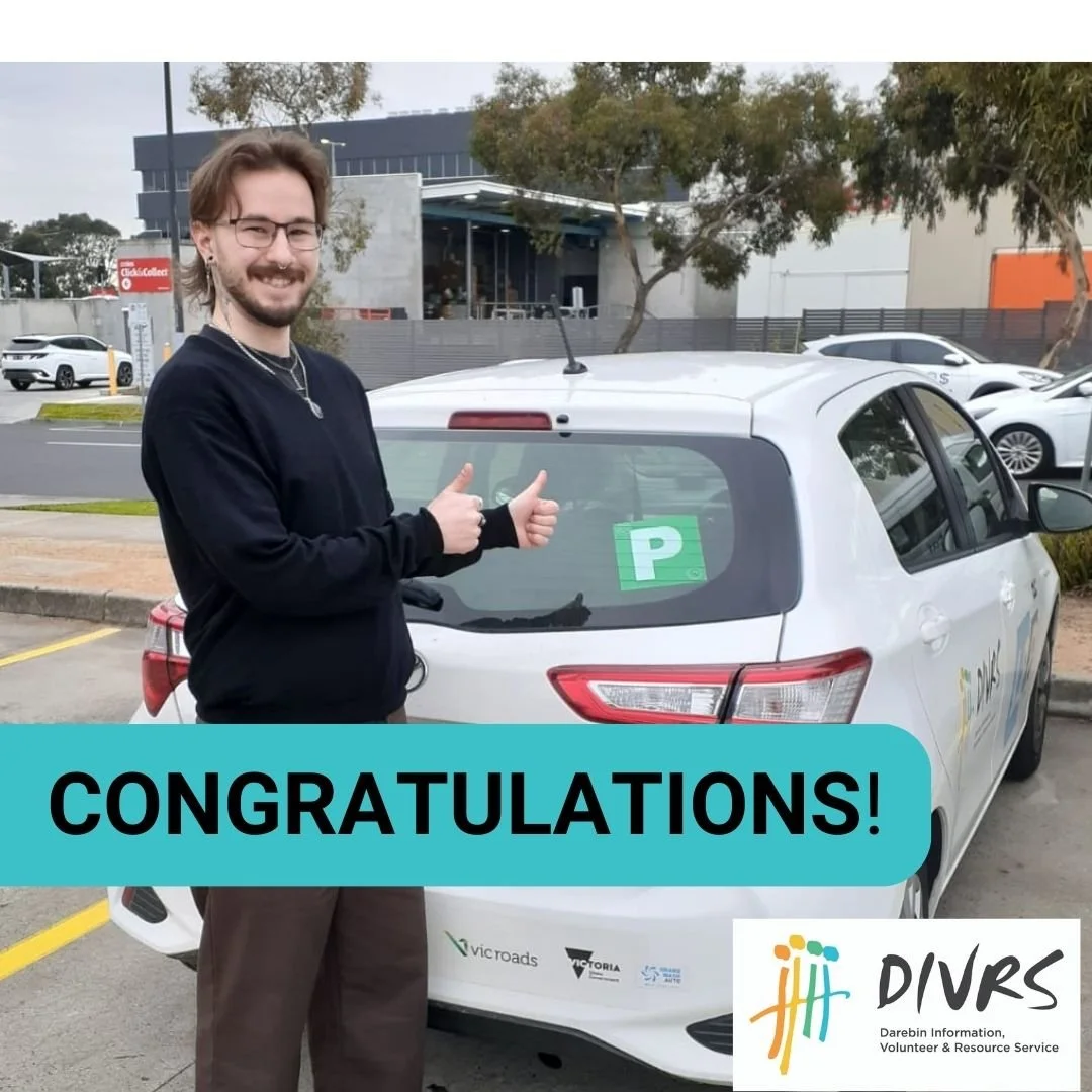 Congratulations to Rohan, our latest Learner to gain their Ps through the Darebin L2P program. We hope you enjoy your newfound driving freedom.

Thank you to their mentor John who helped Rohan get the driving experience needed to access education, em