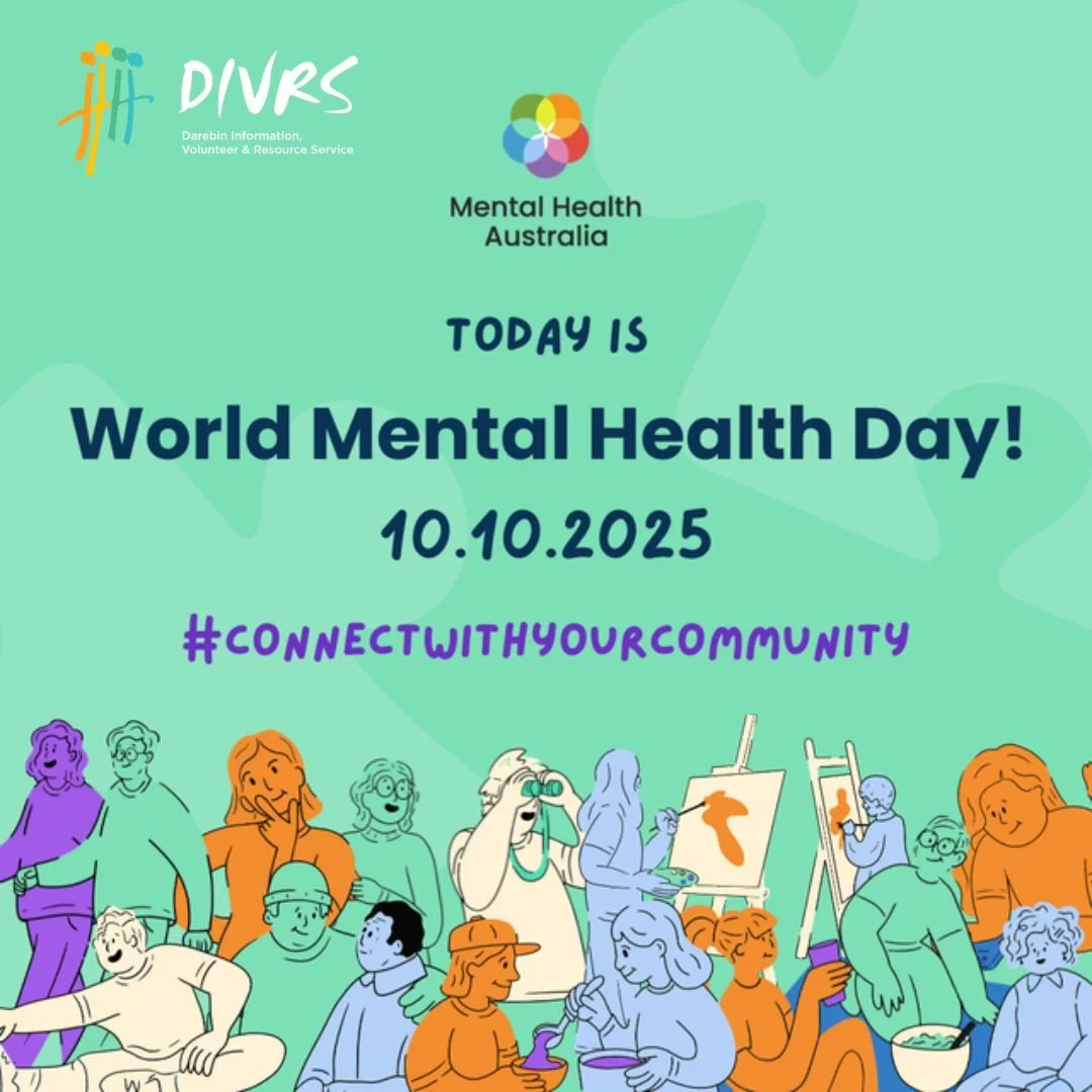 Today is World Mental Health Day: Connecting with our communities.

Community can be the people and places where we feel safe, seen and heard. Community can help us feel cared for and supported, which is good for our mental health. 

Here at DIVRS we