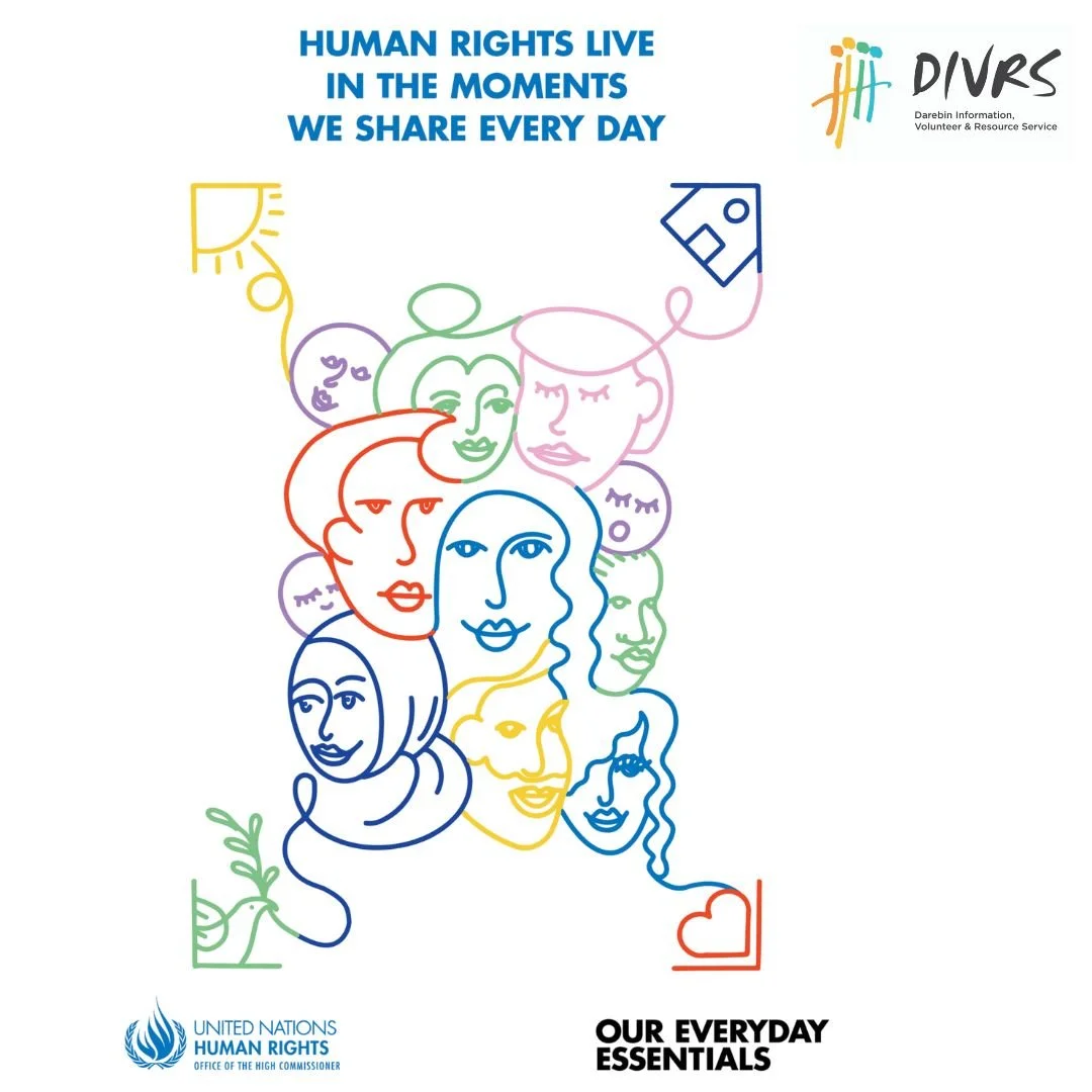 10 December is Human Rights Day. This year's theme is Human Rights: Our Everyday Essentials.

Human rights protect and they bring joy, happiness and safety into daily life. Human rights are lived realities. They are in the food we eat, the air we bre