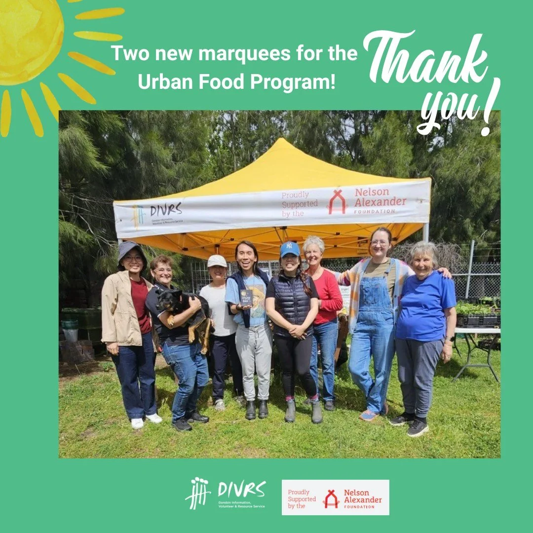 🌱 A huge thank you to the Nelson Alexander Foundation and @nelsonalexanderrealestate Northcote office for supporting the Urban Food Program with funds to purchase 2 marquees for the Alphington garden this summer!

As part of our Climate Action Plan 