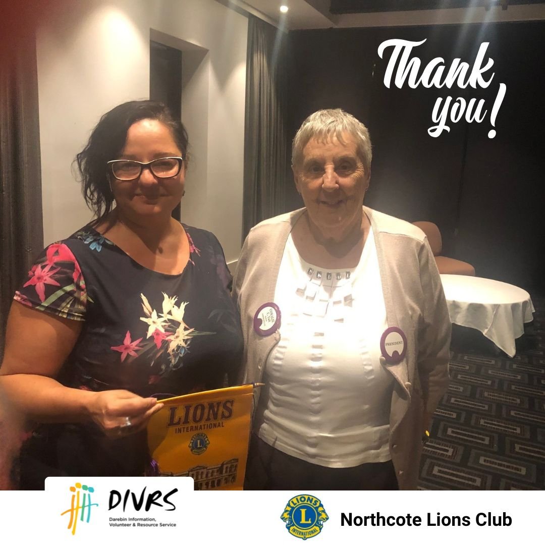 Thank you to the Northcote Lions Club for their generous donation which is very welcome support for our community experiencing financial stress and food insecurity at this time of year. 

With their help we're able to provide some extra support and C