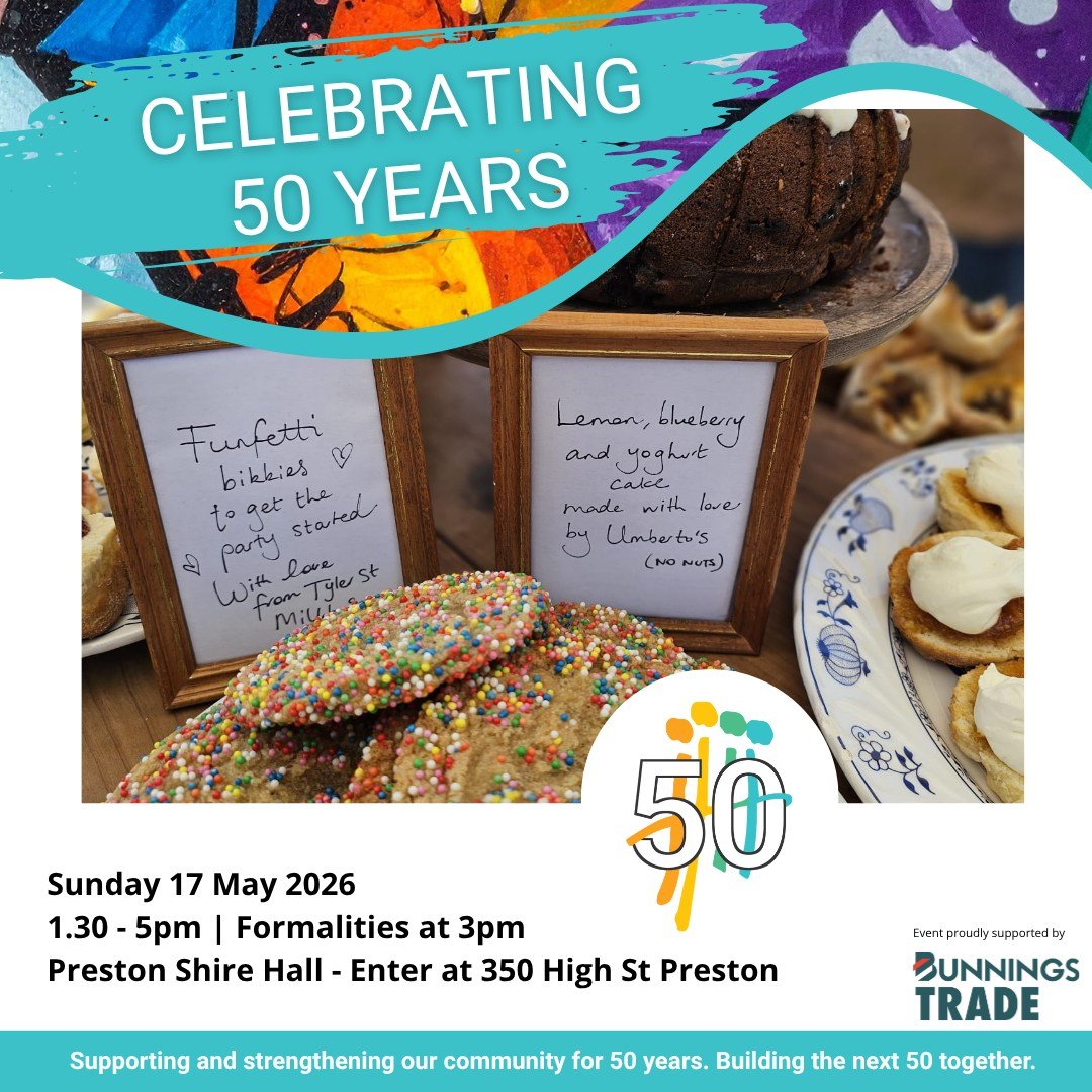 We are proud to have a range of local makers donating  to our 50th Celebration, helping create an afternoon built around food, community and connection. Thank you! 

From artisan cheese and panini to antipasto, fresh bread, and icecream, (yes, even i