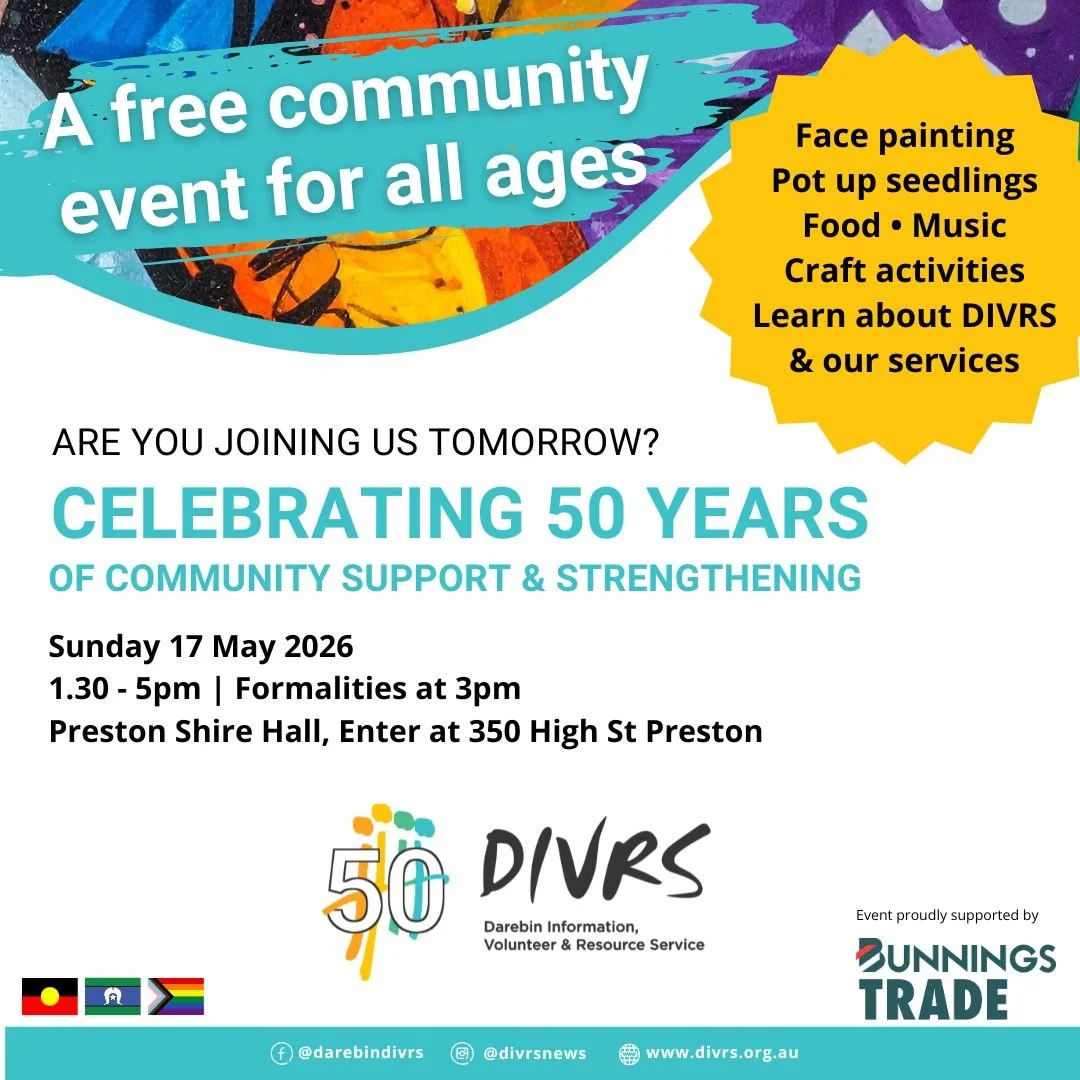 We&rsquo;re ready to see all of you tomorrow! 

Stay a while or pop in for food and fun. 

DIVRS has always had an open door. There&rsquo;s no need to RSVP today - just turn up tomorrow and feel free to bring a friend along. 

📅 Sunday 17 May 2026 
