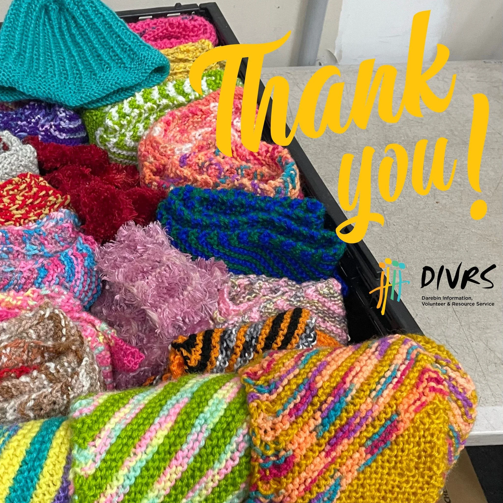 Sometimes the kindest gifts are the ones made by hand.

A huge thank you to Ann, who has generously knitted and donated scarves, beanies and booties for people in our community.

Every scarf represents time, care and kindness, and they'll help keep o