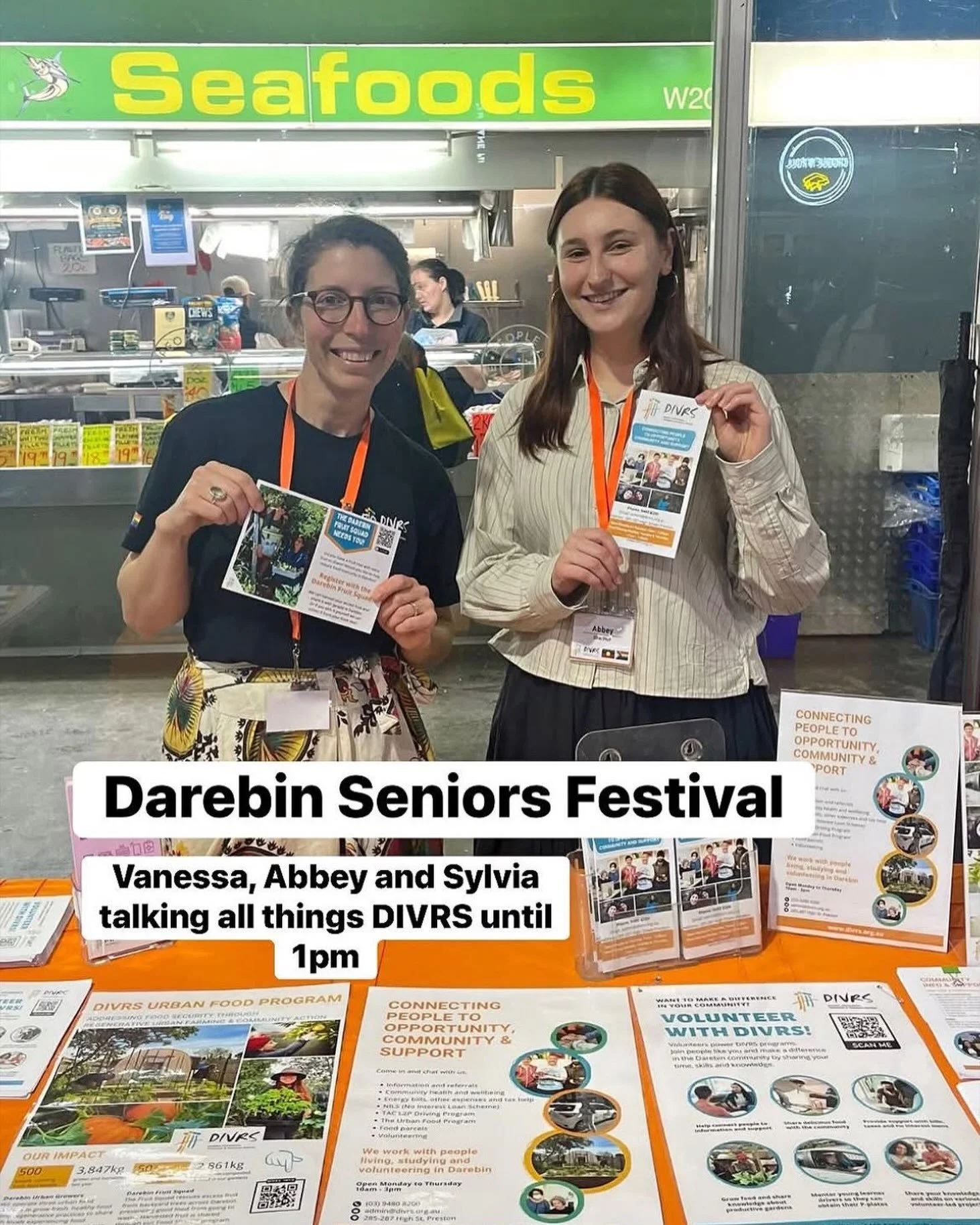 We had a great time at the Darebin Seniors Festival today talking all things DIVRS and what a community that cares for each other makes happen. This included how we help ease cost of living pressures through sharing food, helping people save money on