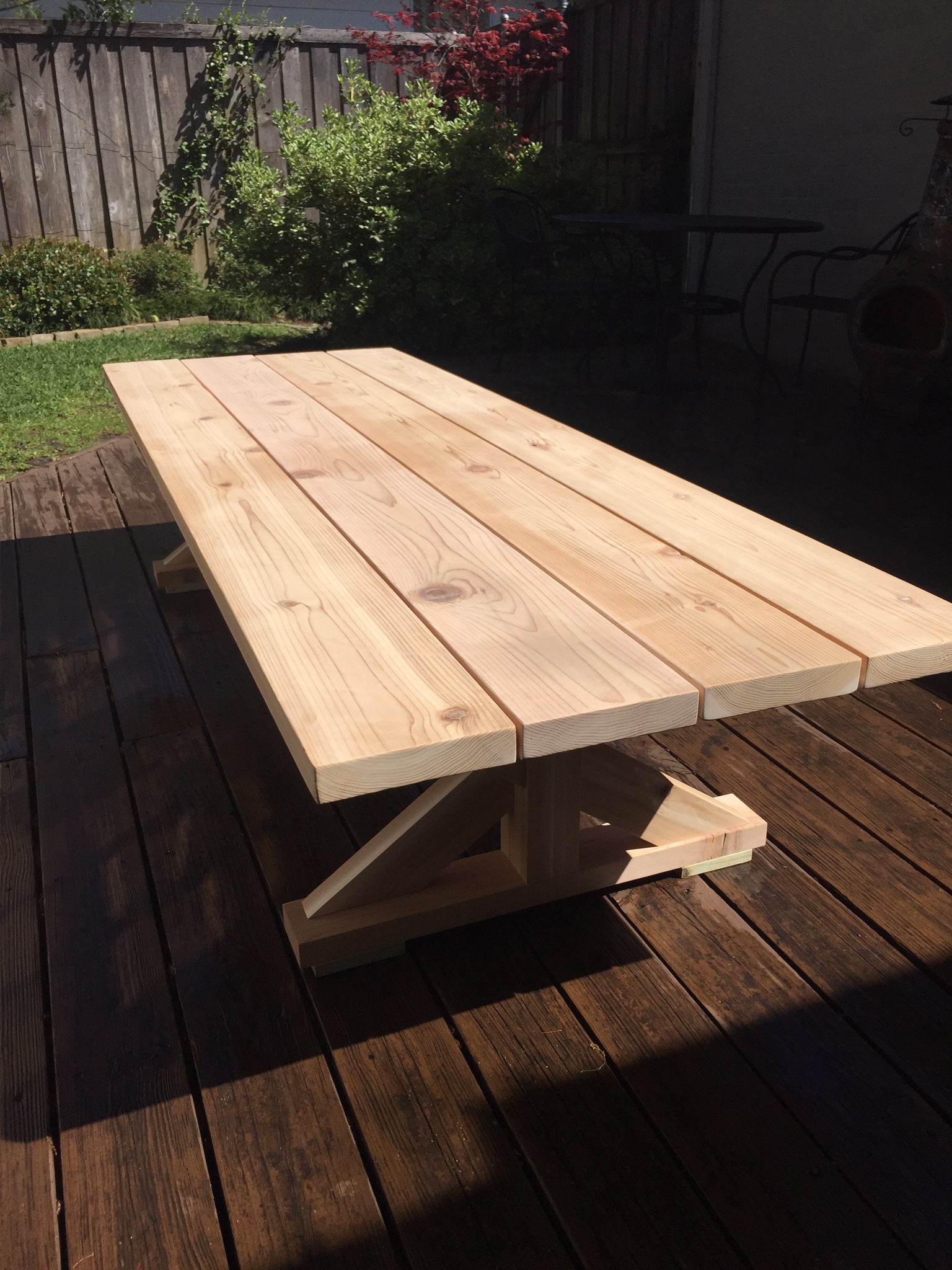 outdoor cedar table