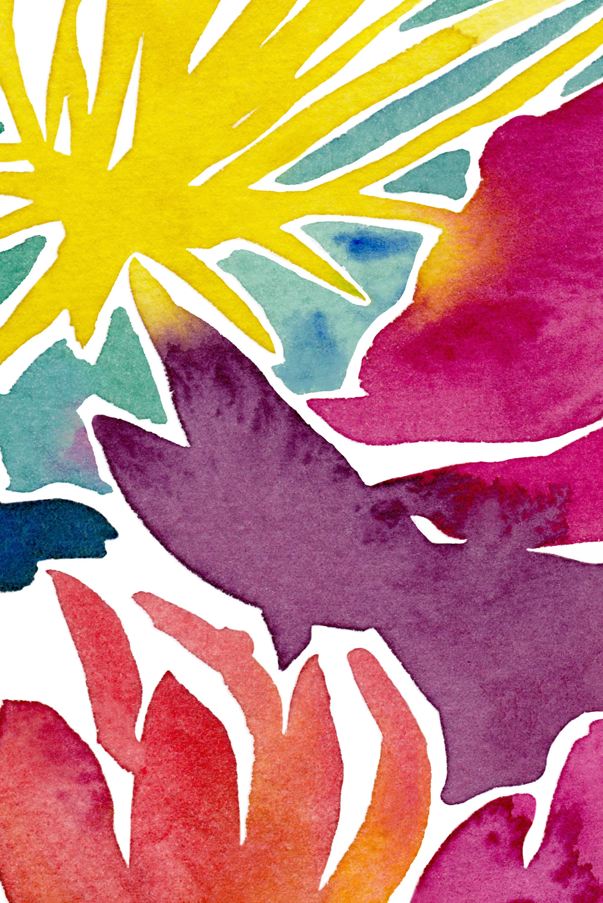 abstract watercolour wall art