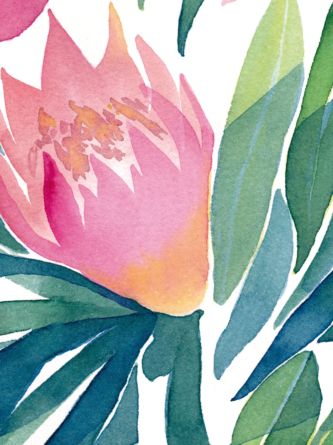 Modern abstract flower paintings