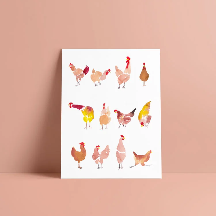 modern chook art print