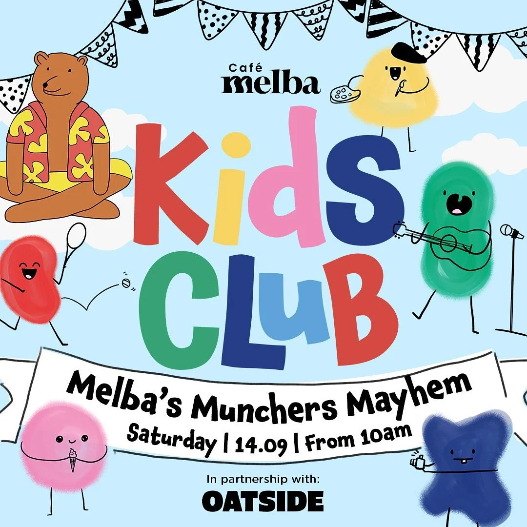 Get ready for the biggest kids party in town! Kids Club is back and better than ever. Join us for our relaunch party this September 14th! 

Enjoy fun activites and we'll introduce our new pals, The Melba's Munchers! 

🗓️14 September, from 10am
📍Goo