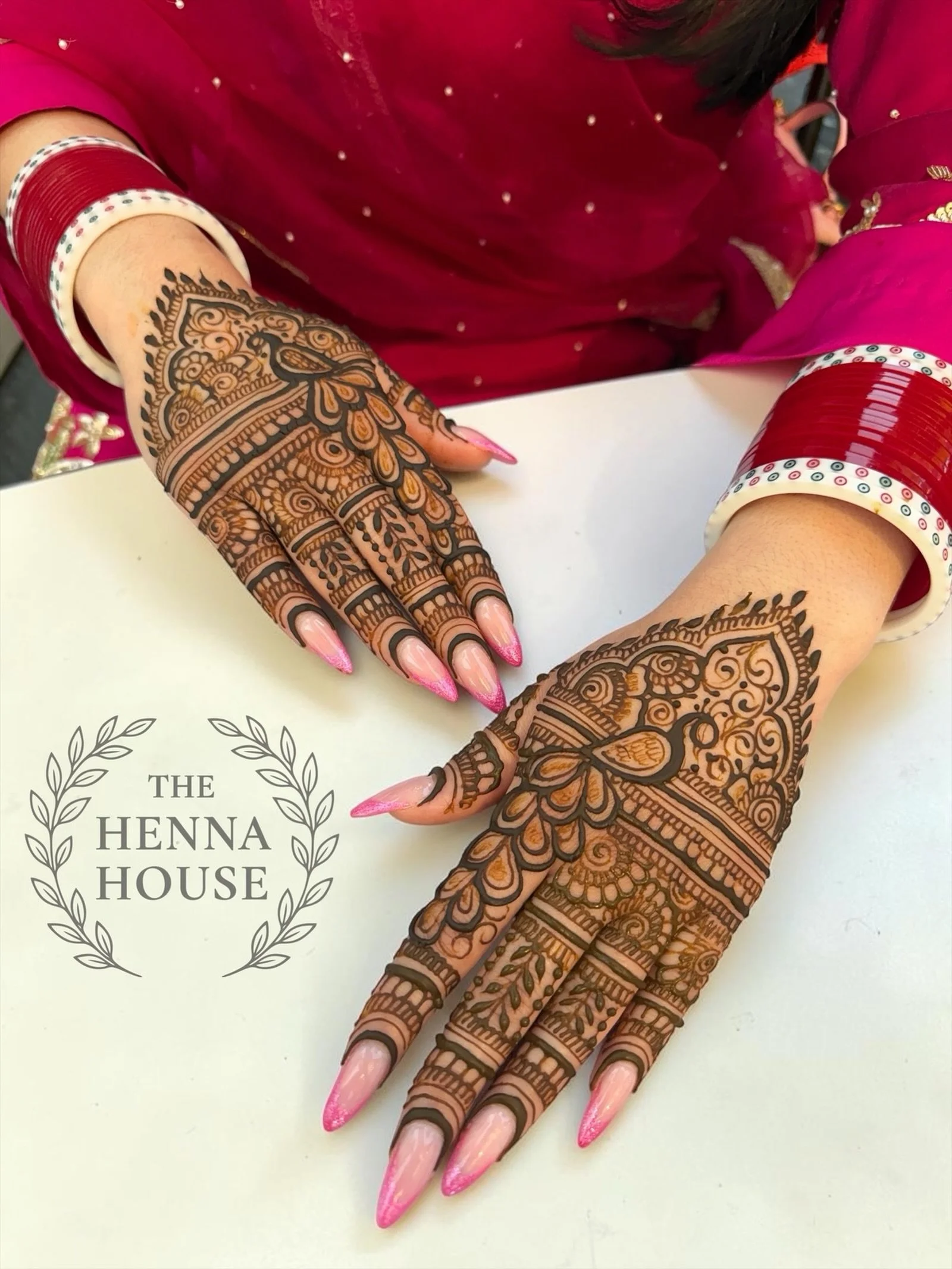Cousin of the groom, but close enough to be a sister! 🫶🏼 She requested a peacock design 🦚. 
I created this design on the spot during a long mehndi party, but I LOVE it! And I can&rsquo;t wait to recreate it again ❤️