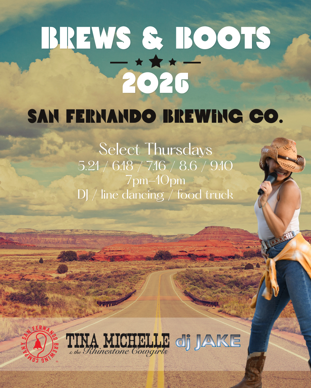line dancing at San Fernando Brewing Company