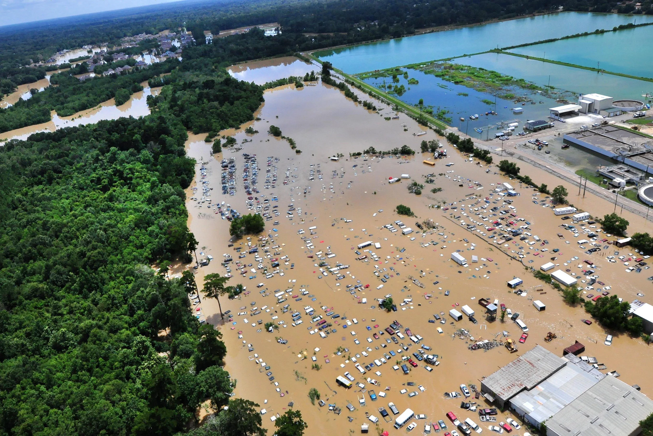 Because of the floods that ravaged South Louisiana in the summer of 2016, canceling an LSU home football date in order to reschedule the Florida game would have hit the Baton Rouge economy hard. (U.S. Coast Guard)