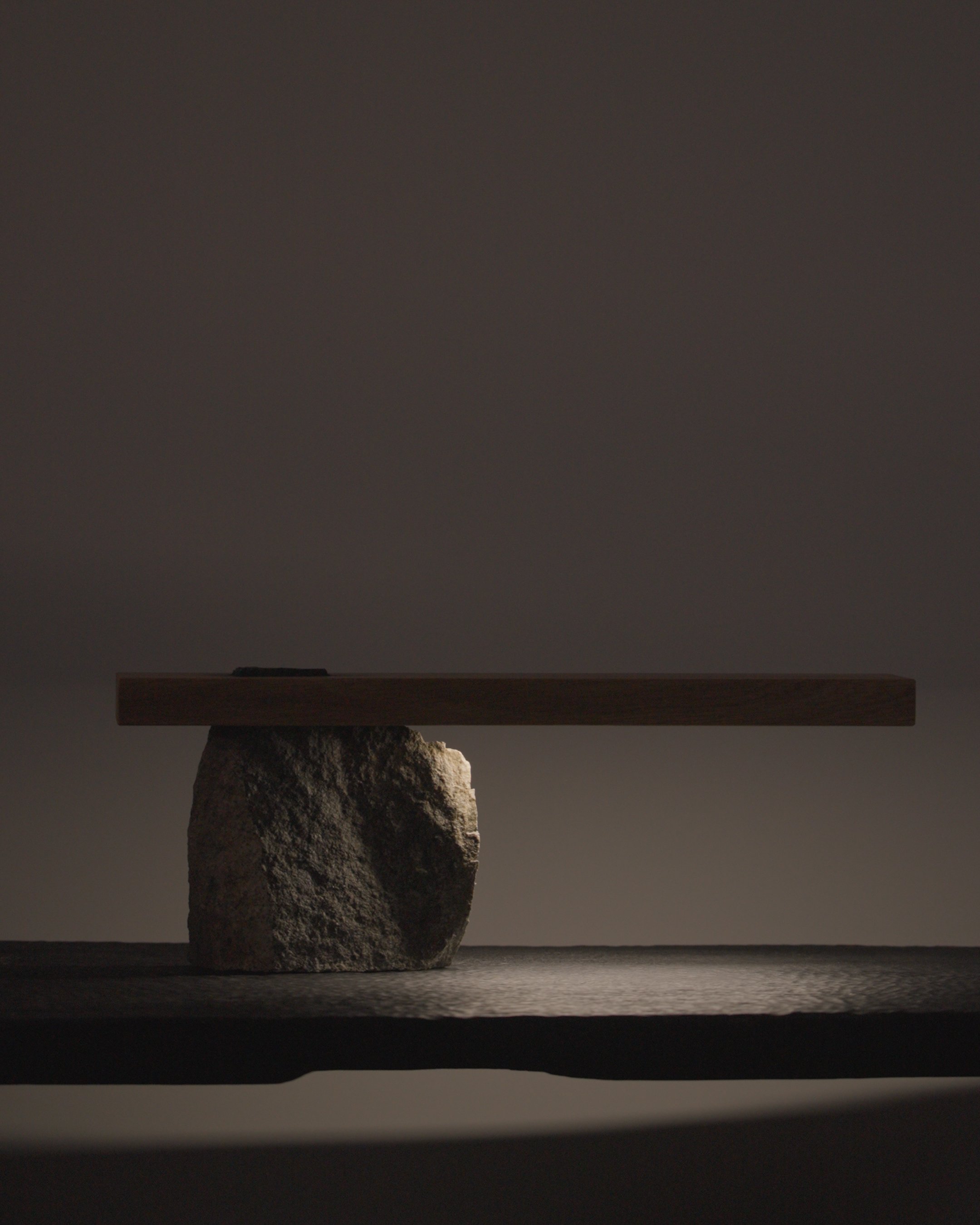 massif stone lamp