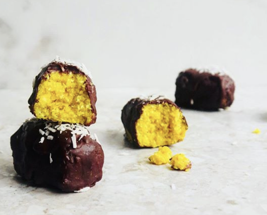 Turmeric, Coconut &amp; Mushroom Chocolate Truffles