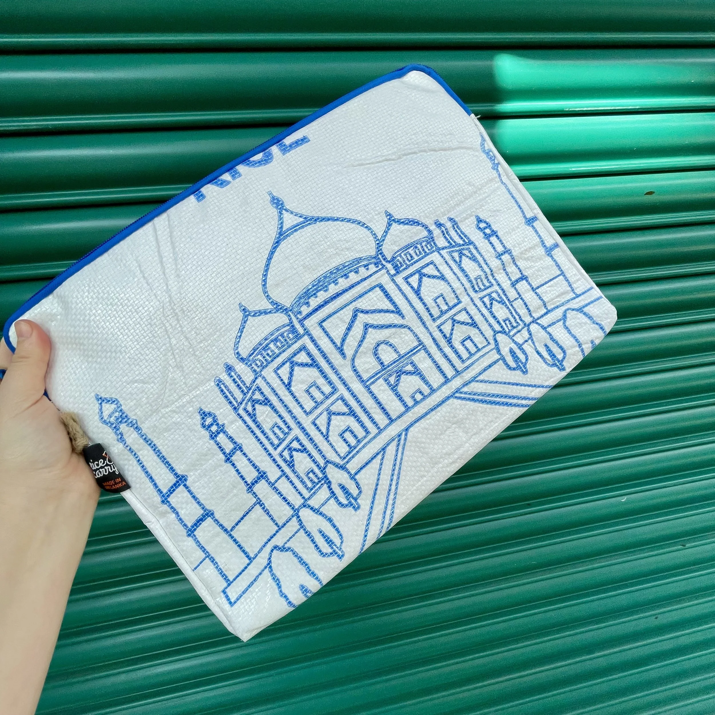 White 15" Laptop Sleeve front