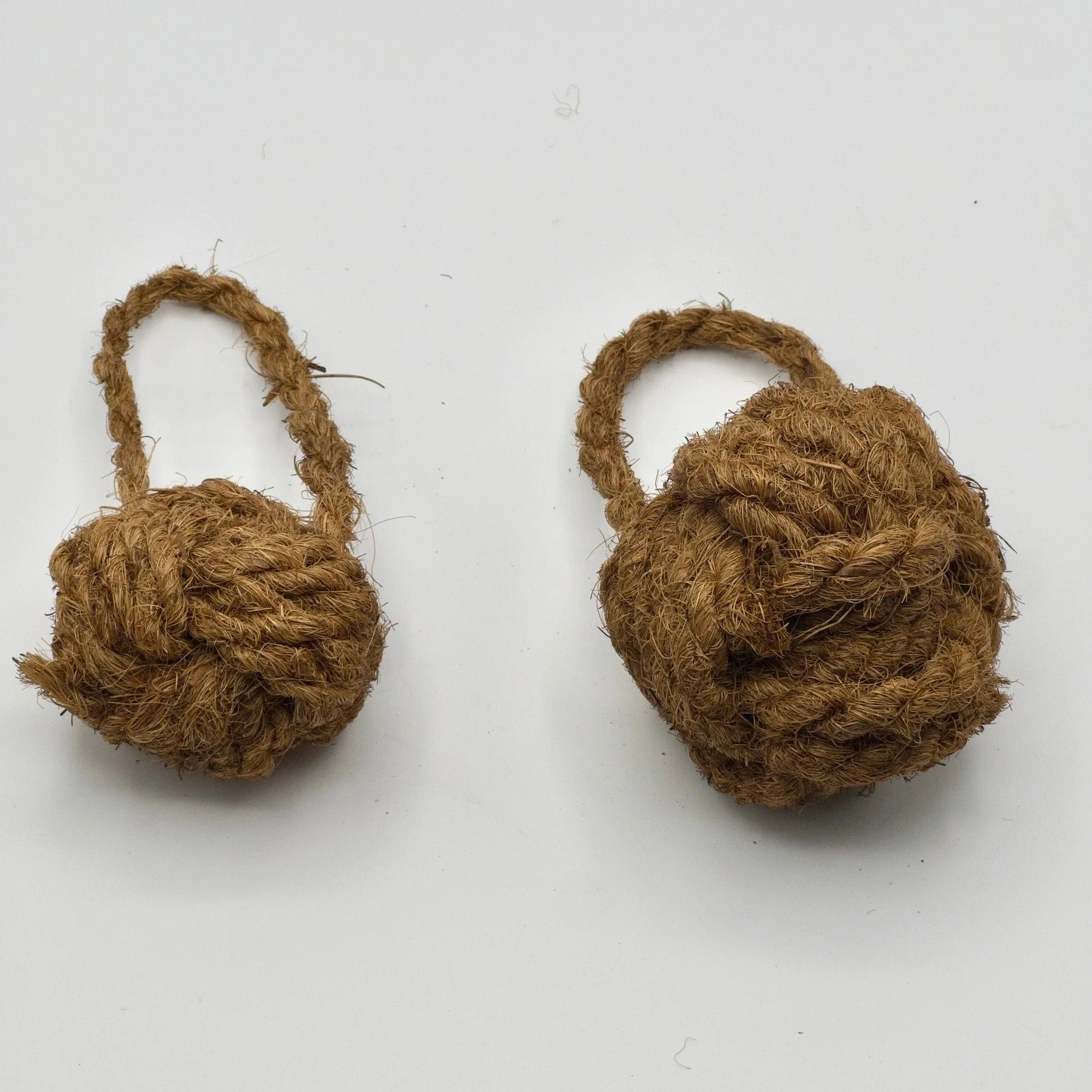 Coconut Rope Dog Ball with String.