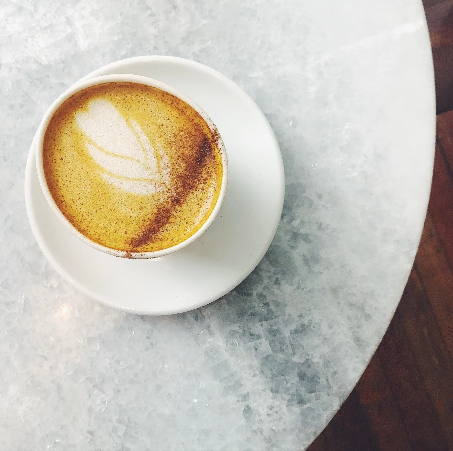 Golden Mylk Chai Wunder Workshop Turmeric Latte in a cup