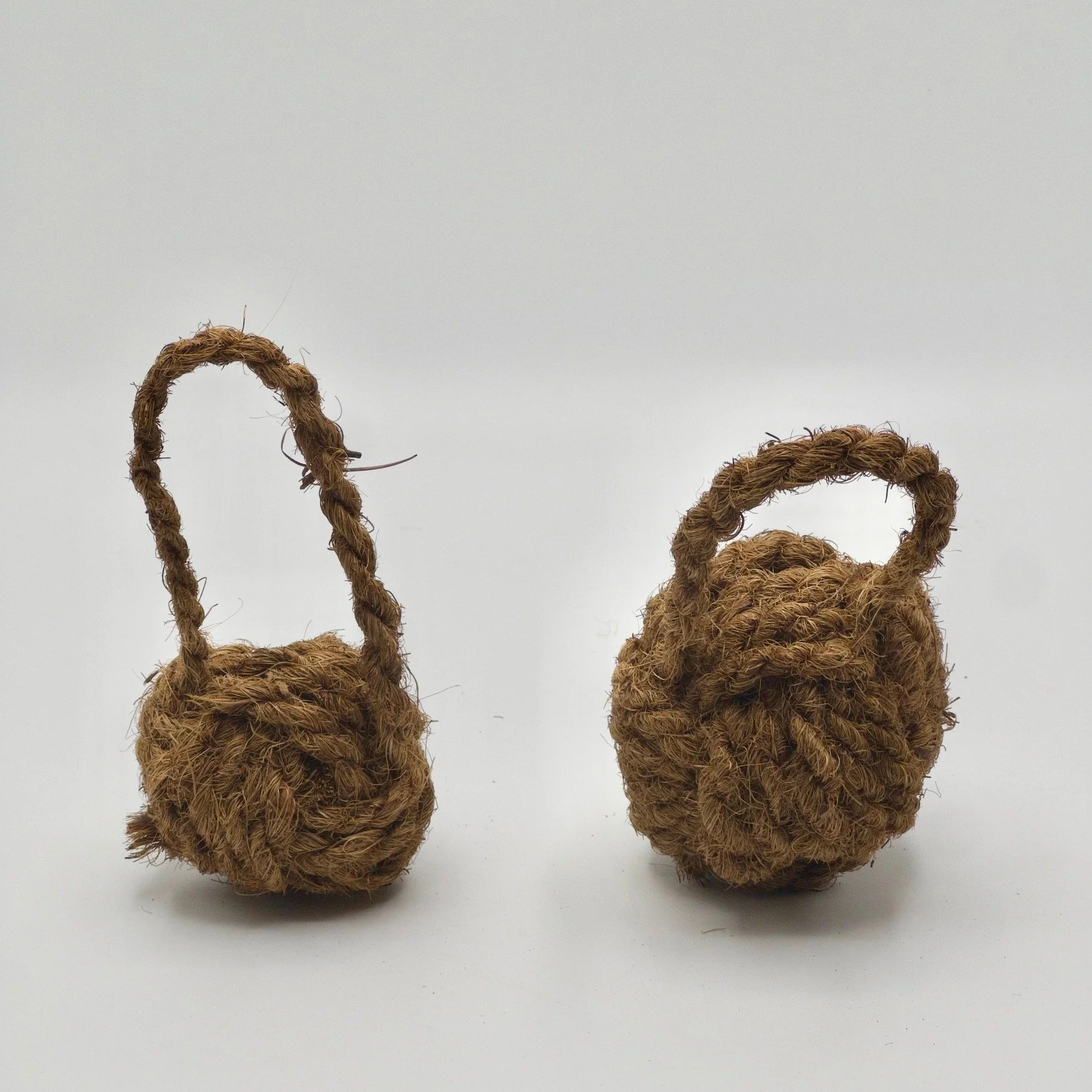Coconut Rope Dog Ball with String.