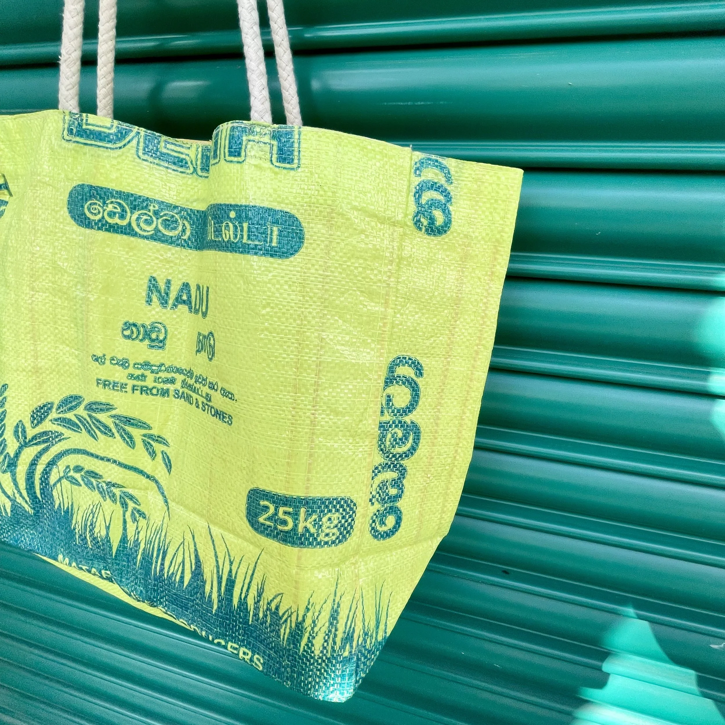 Yellow Market/Beach bag front side