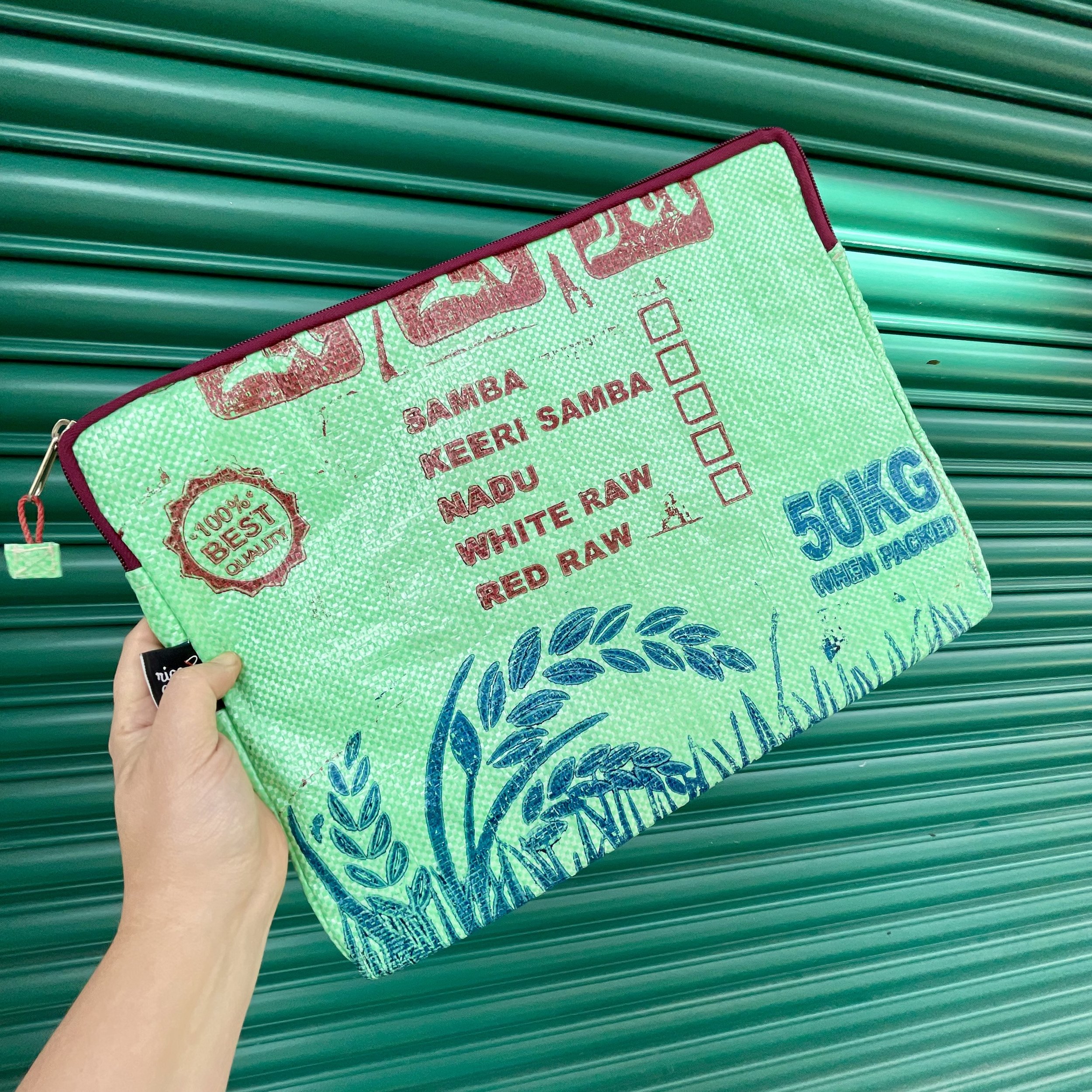 Aqua 15" Laptop Sleeve front