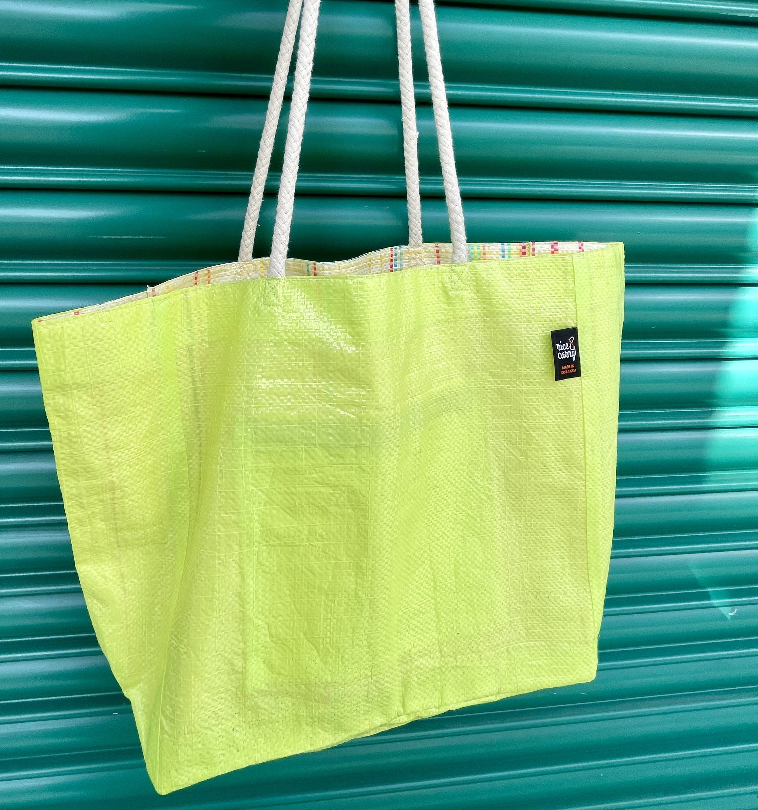 Yellow Market/Beach bag back side