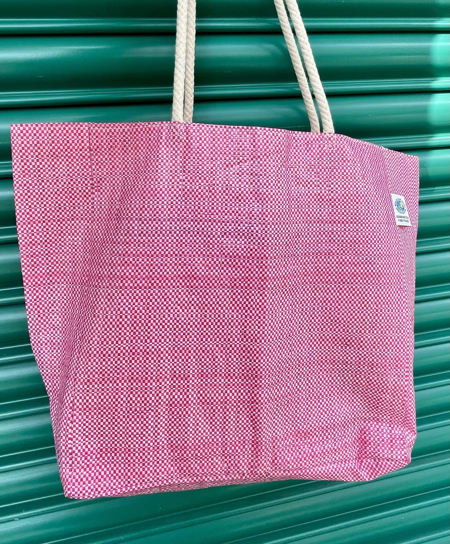 Pink Market/Beach bag back side