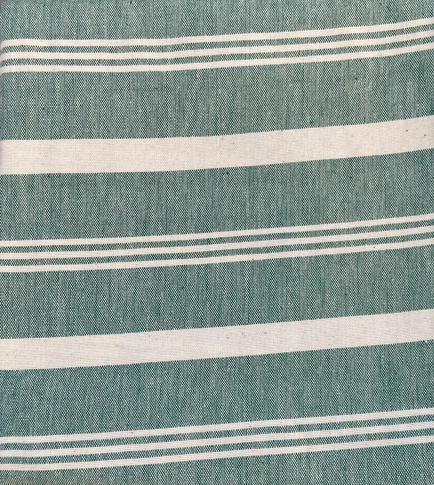 Handloom large towel Sage Green wide stripe