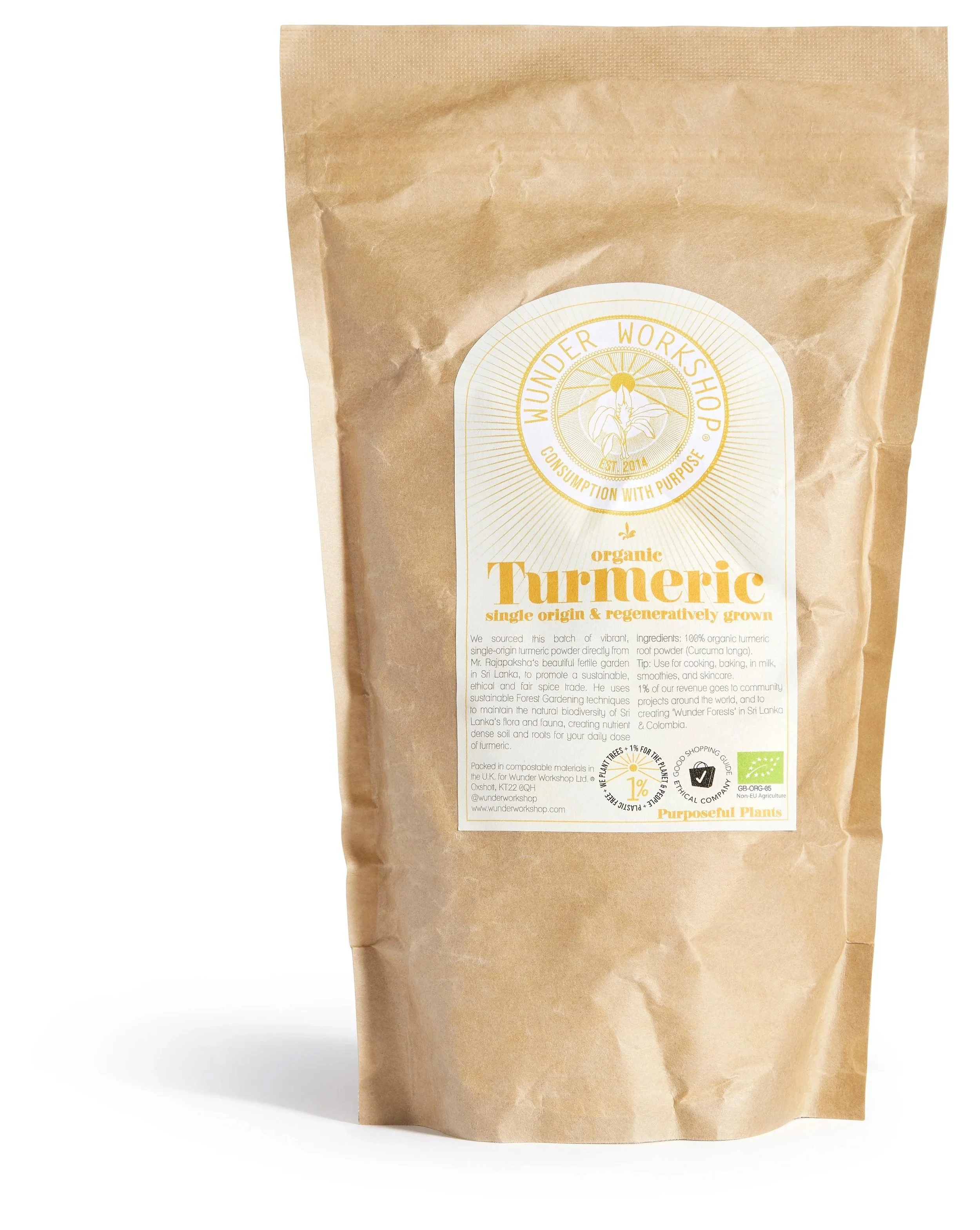 Wunder Workshop Turmeric Powder 500g