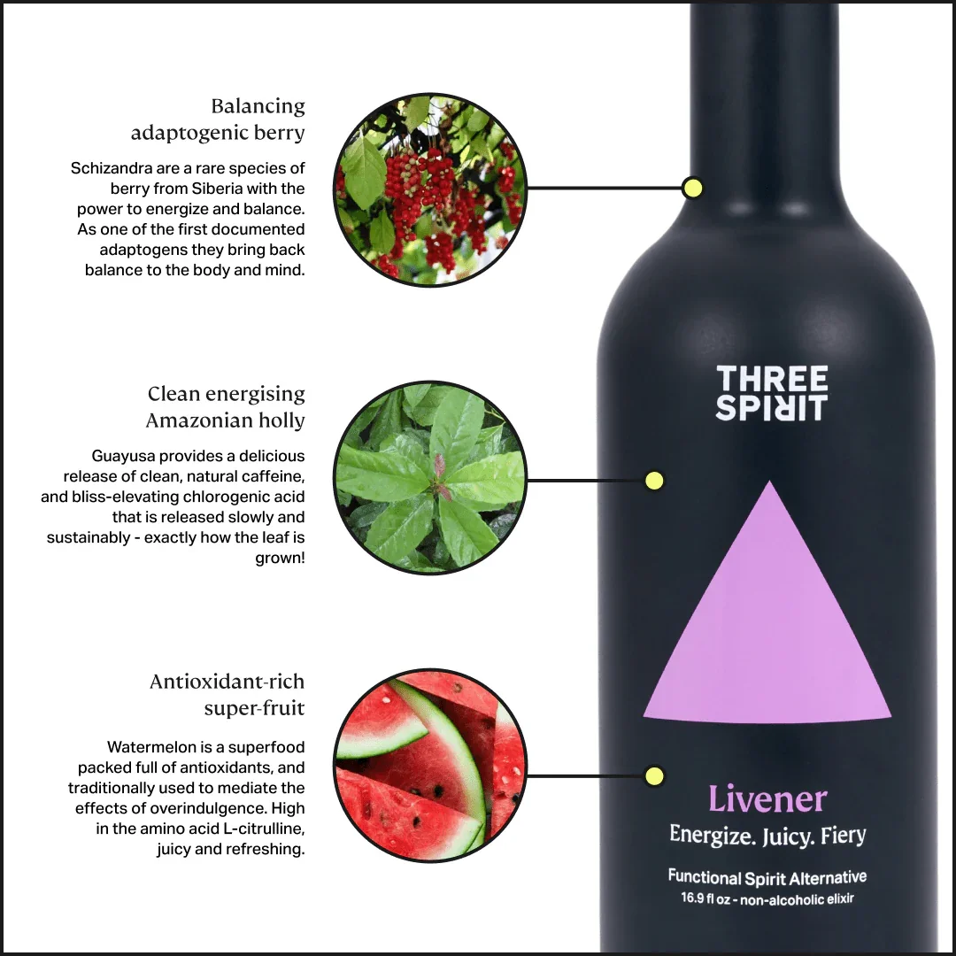three spirit livener non alcoholic spirit ingredients information