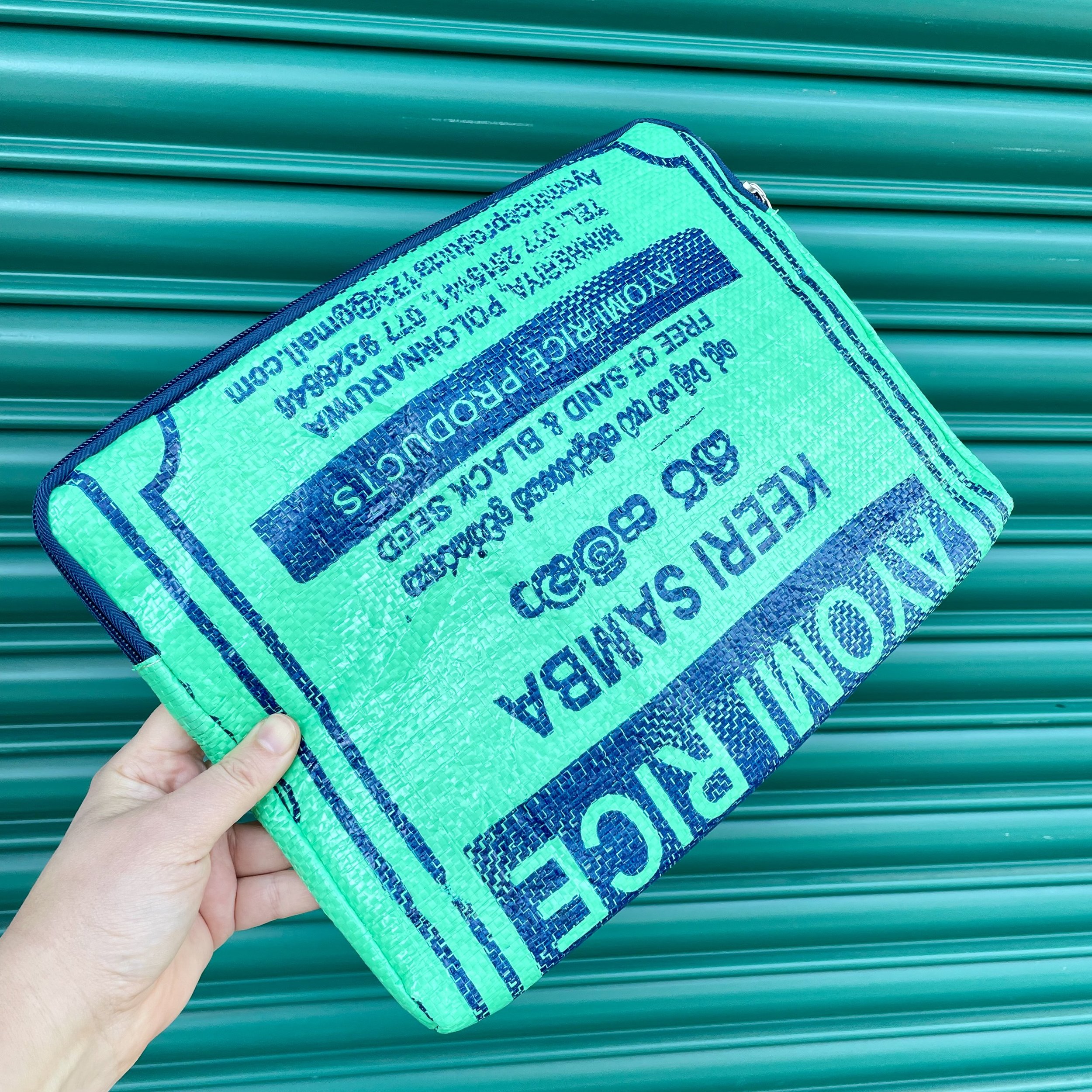 Green 13" Laptop Sleeve back