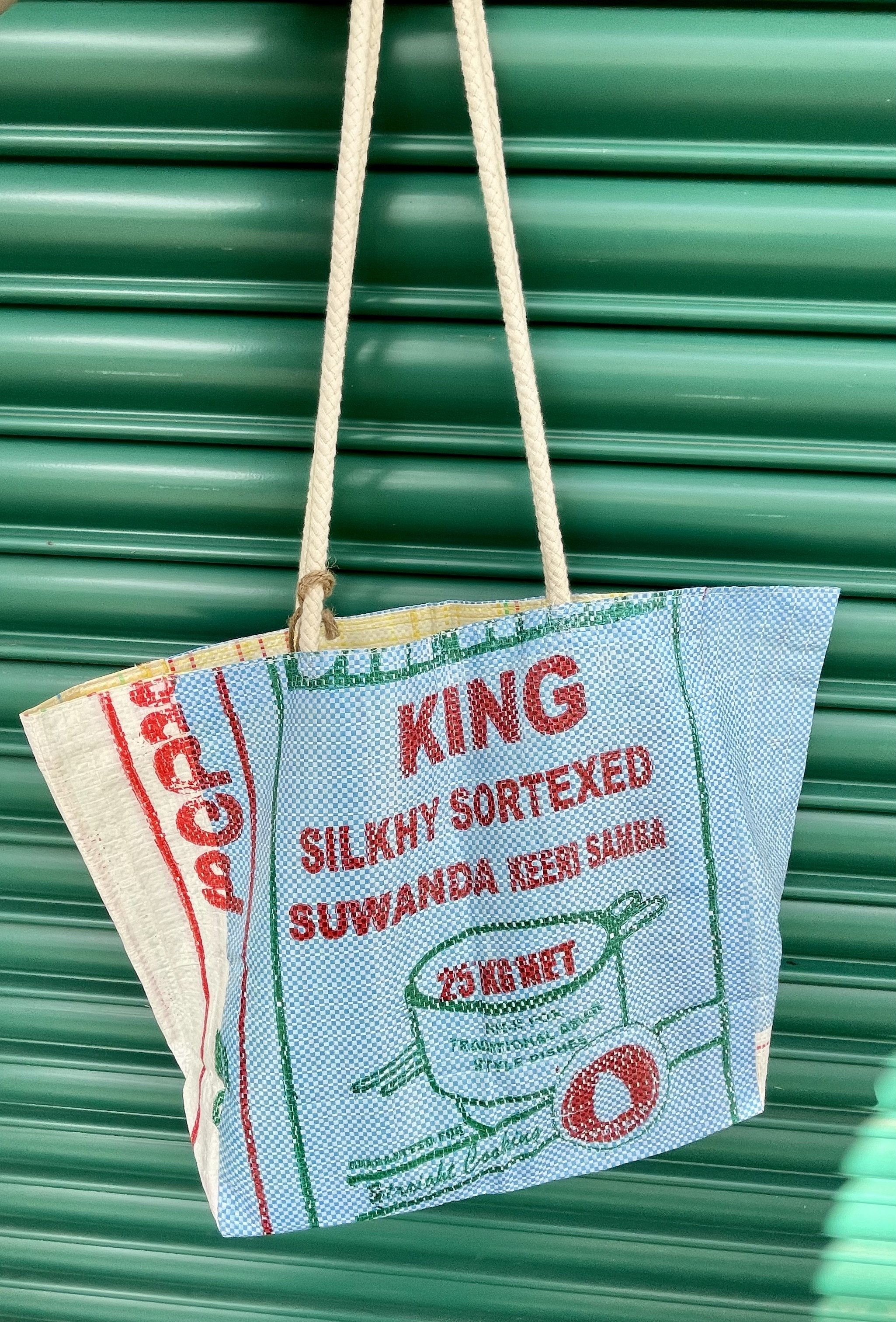 Light Blue Market/Beach bag front side