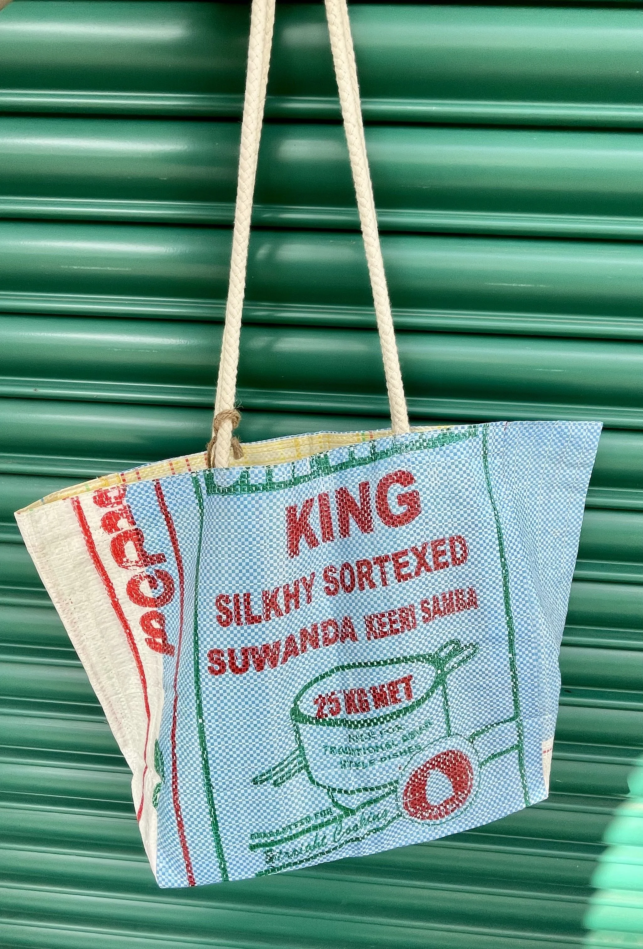 Light Blue Market/Beach bag front side