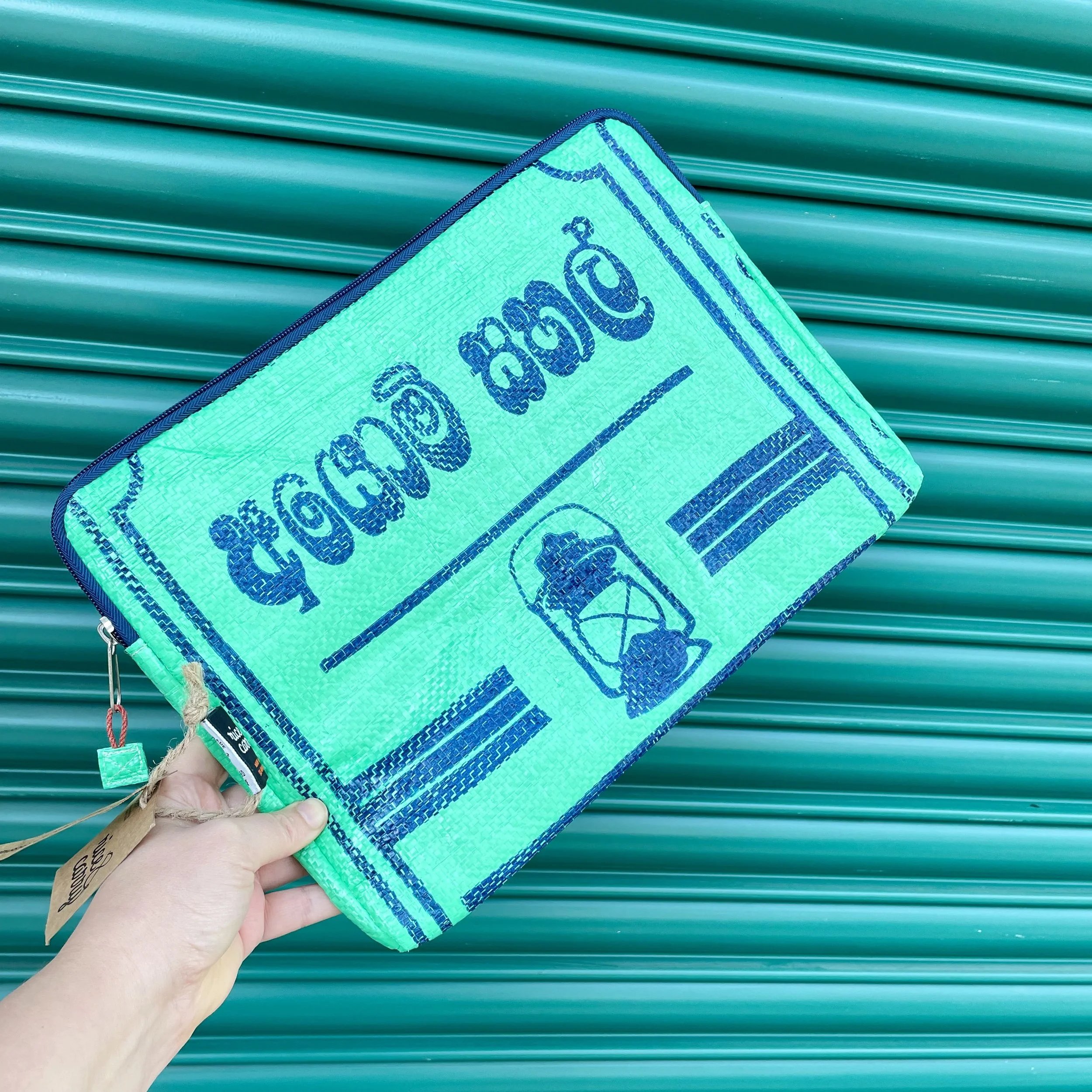 Green 13" Laptop Sleeve front